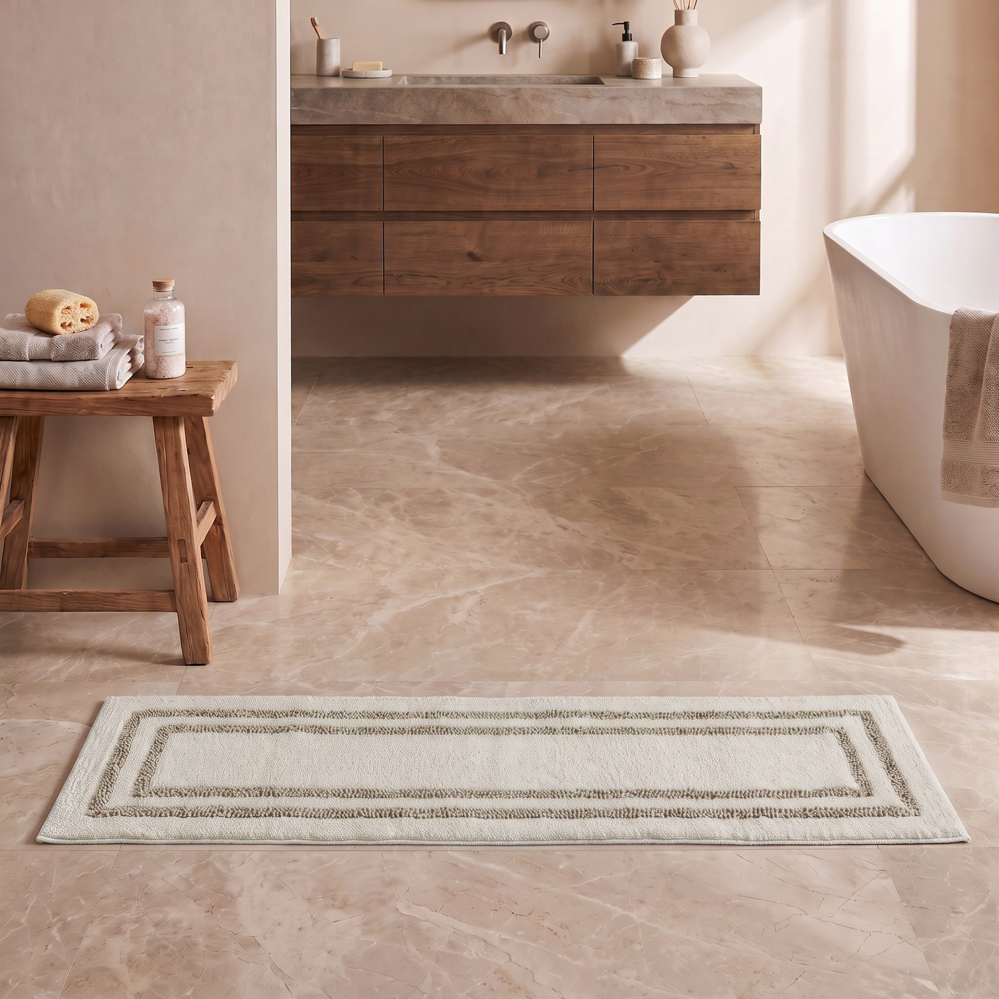 Quick Dry Micro Chenille Bath Mat - 50x150 cm-hbxbedroom-floorcoverings-bathmats-image-1