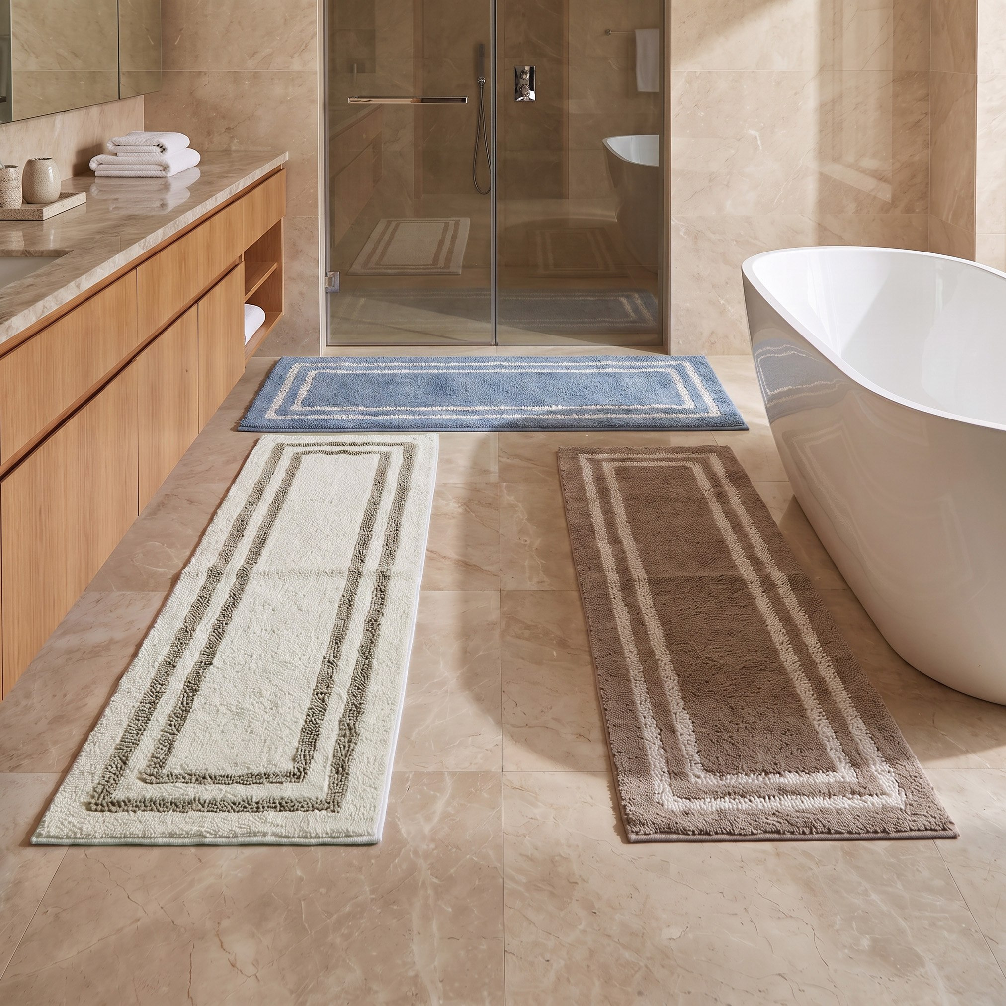 Quick Dry Micro Chenille Bath Mat - 50x150 cm-hbxbedroom-floorcoverings-bathmats-image-3