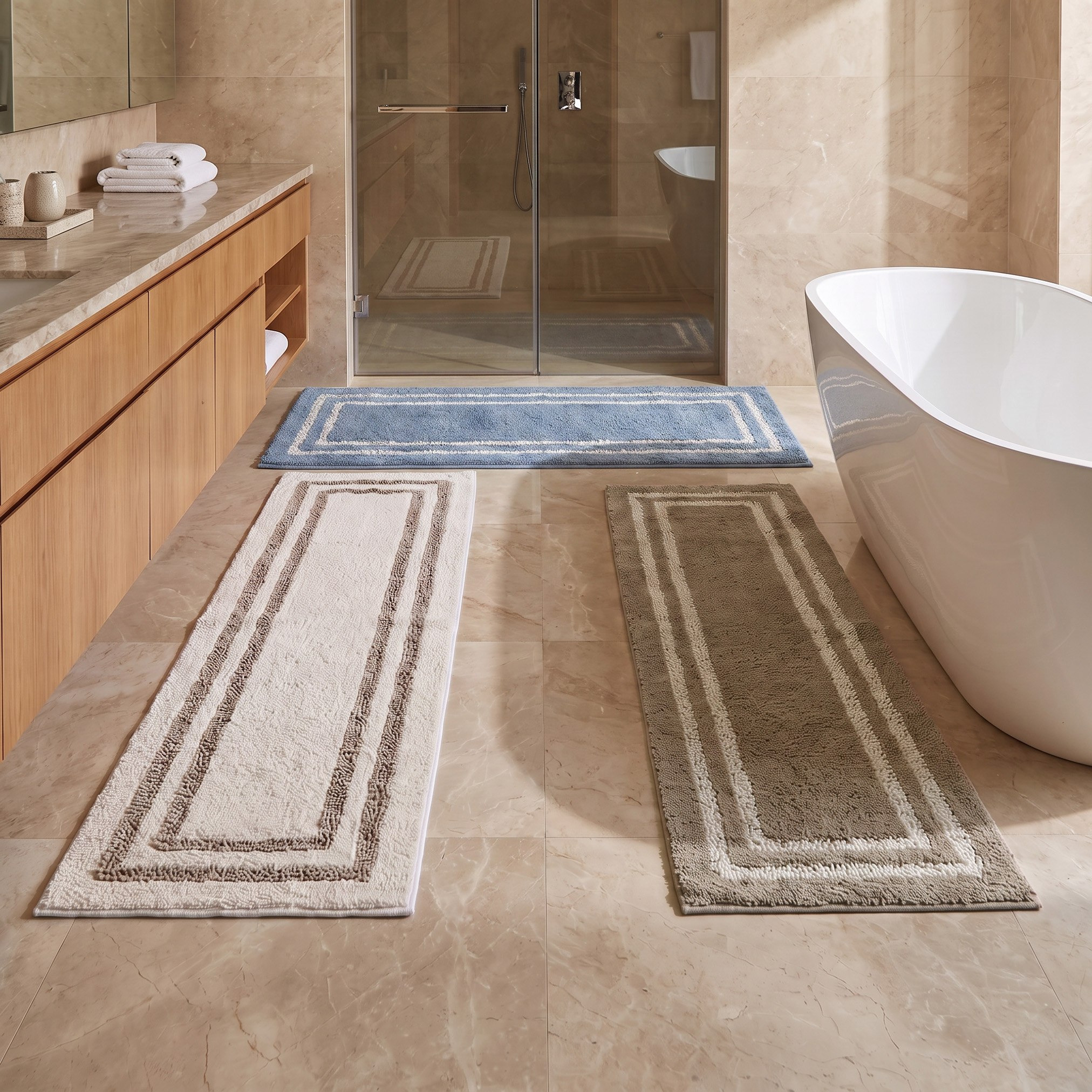 Quick Dry Micro Chenille Bath Mat - 50x150 cm-hbxbedroom-floorcoverings-bathmats-image-3
