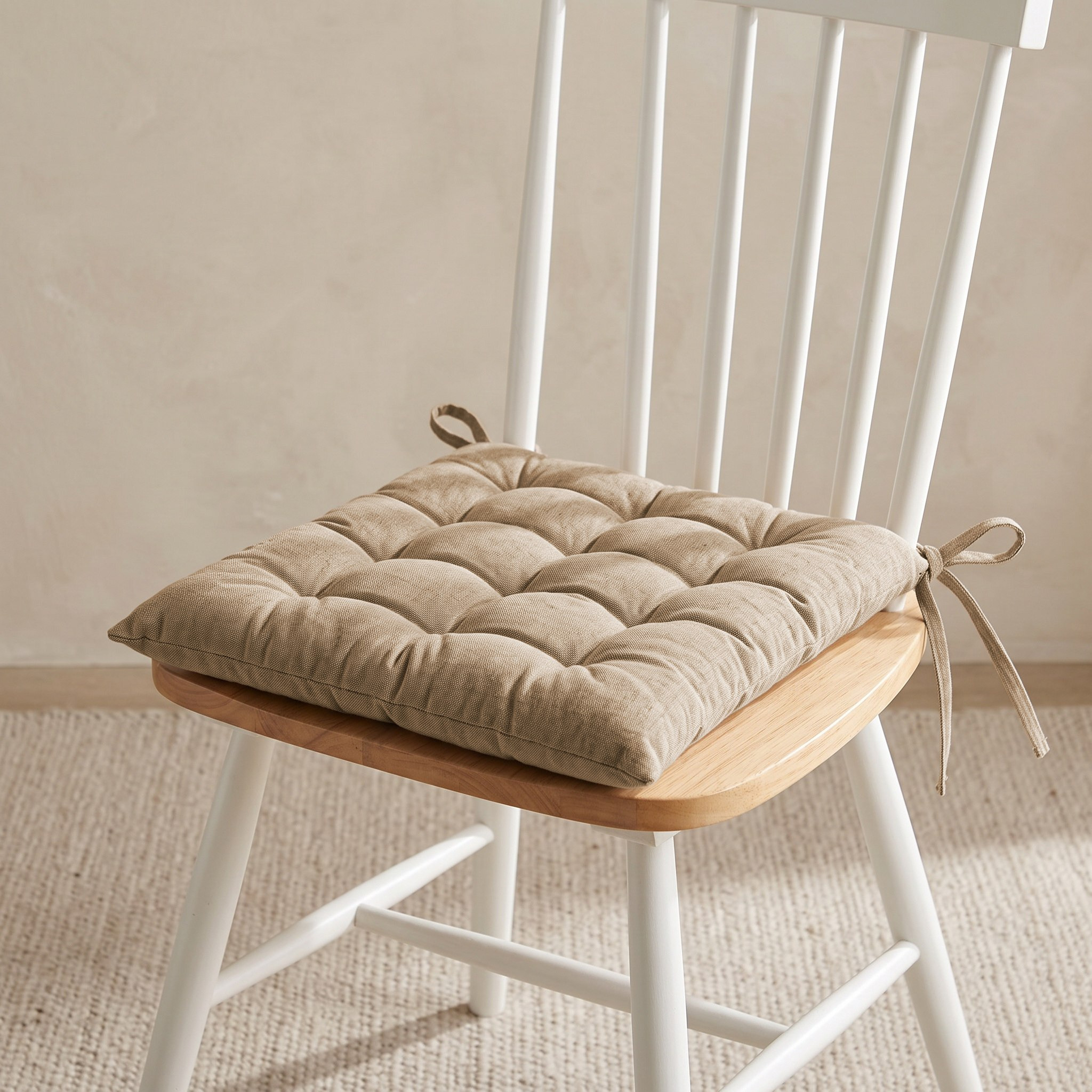 Denim Chambray Chair Pad - 40x40 cm-hbxbedroom-bedding-cushionsandcovers-chairpads-image-1