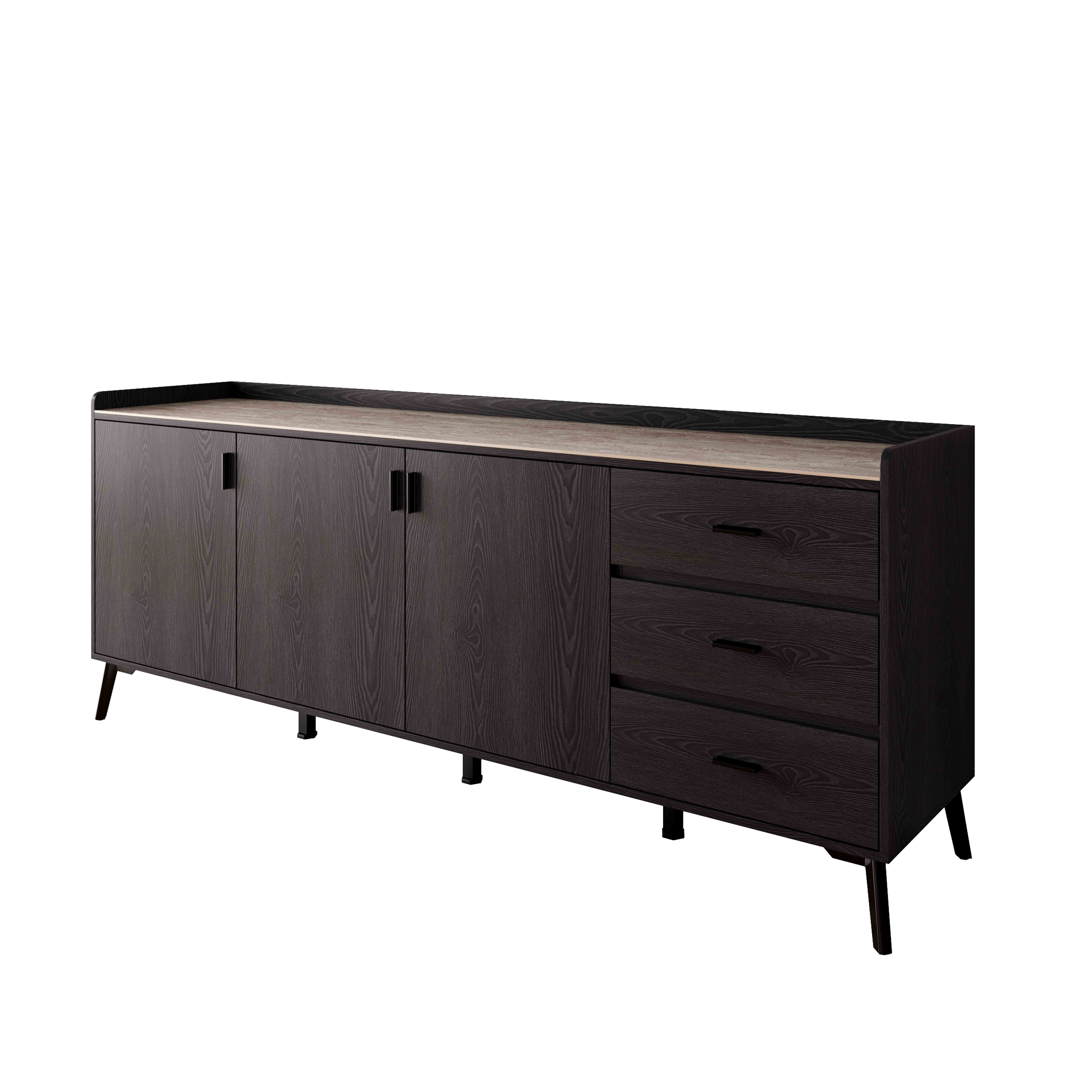 Marwell NXT 2 Metre 3-Door Sintered Stone Top Large Sideboard with 3 Drawers-hbxfurniture-diningroom-buffetsandsideboards-image-5
