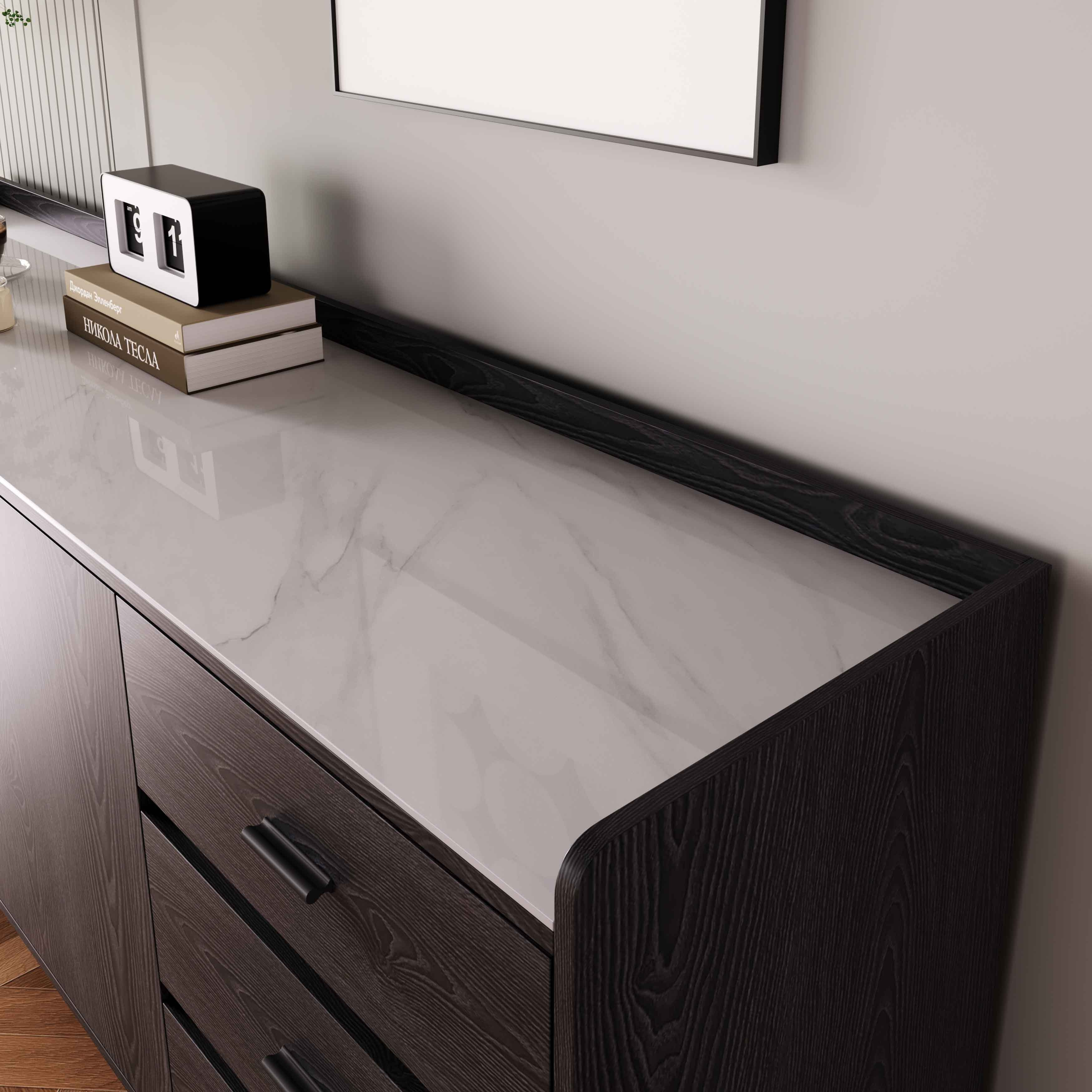 Marwell NXT 2 Metre 3-Door Sintered Stone Top Large Sideboard with 3 Drawers-hbxfurniture-diningroom-buffetsandsideboards-image-3