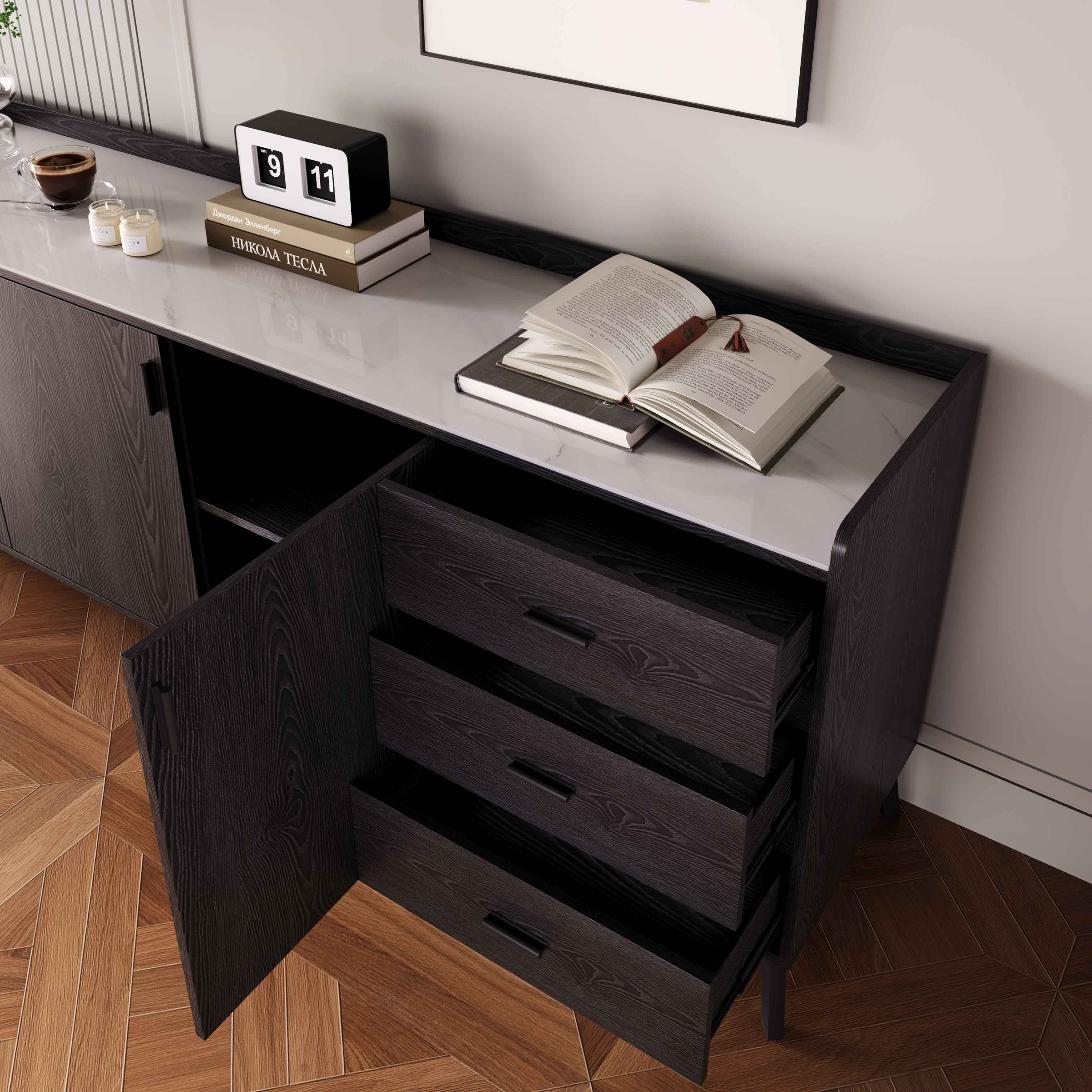 Marwell NXT 2 Metre 3-Door Sintered Stone Top Large Sideboard with 3 Drawers-hbxfurniture-diningroom-buffetsandsideboards-image-4
