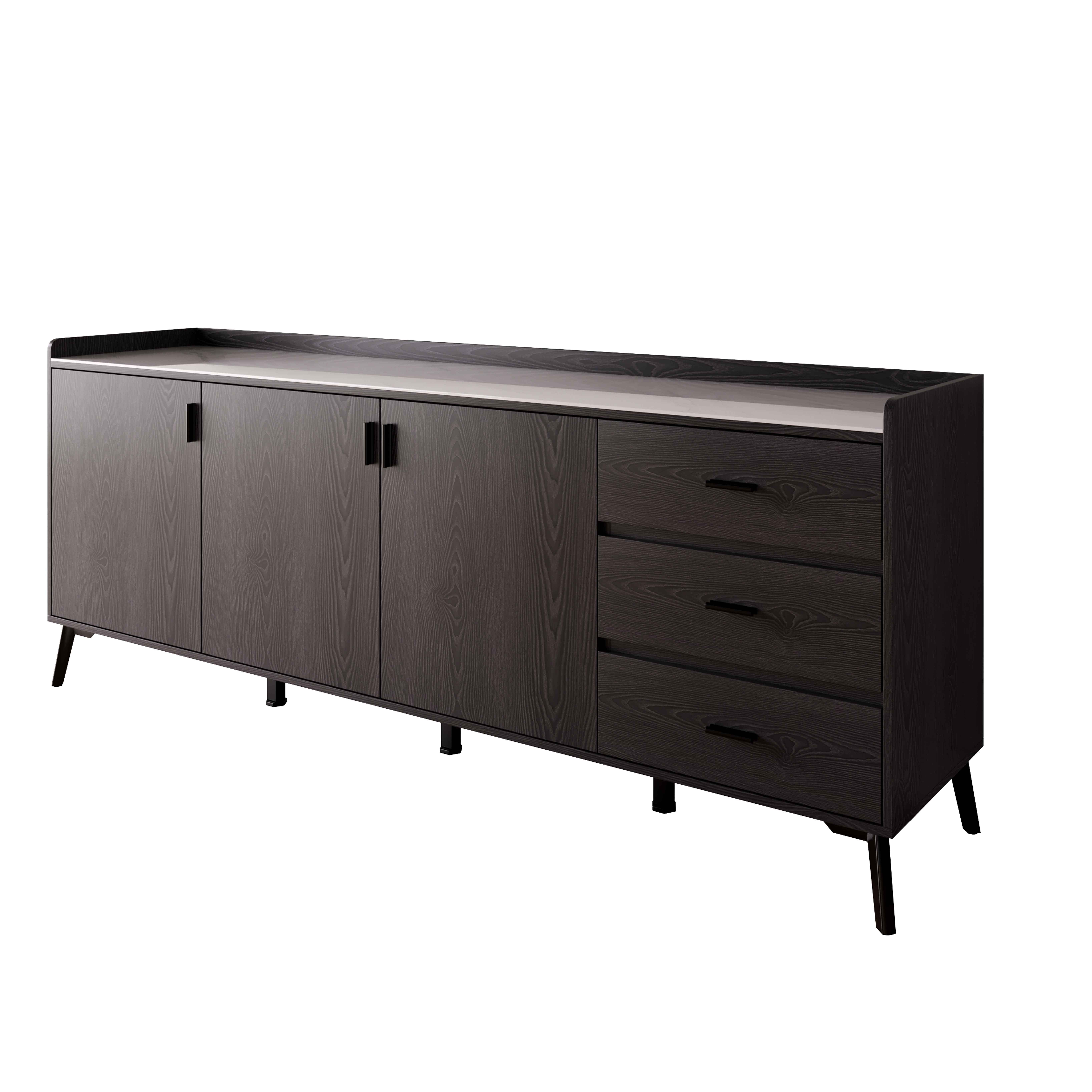 Marwell NXT 2 Metre 3-Door Sintered Stone Top Large Sideboard with 3 Drawers-hbxfurniture-diningroom-buffetsandsideboards-image-6