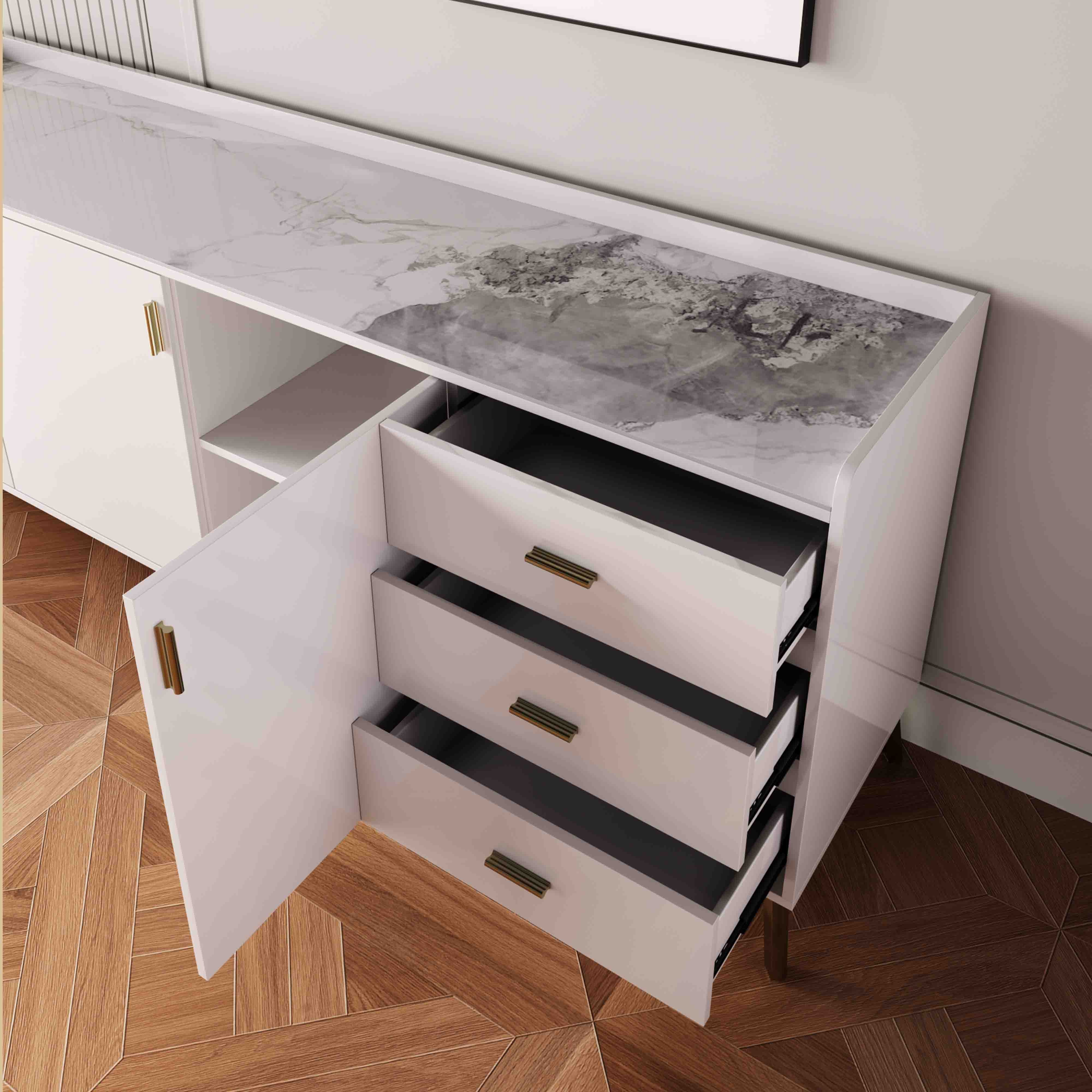 Pearl NXT 2 Metre 3-Door Large Sideboard with 3 Drawers and Sintered Stone Top-hbxfurniture-diningroom-buffetsandsideboards-image-6