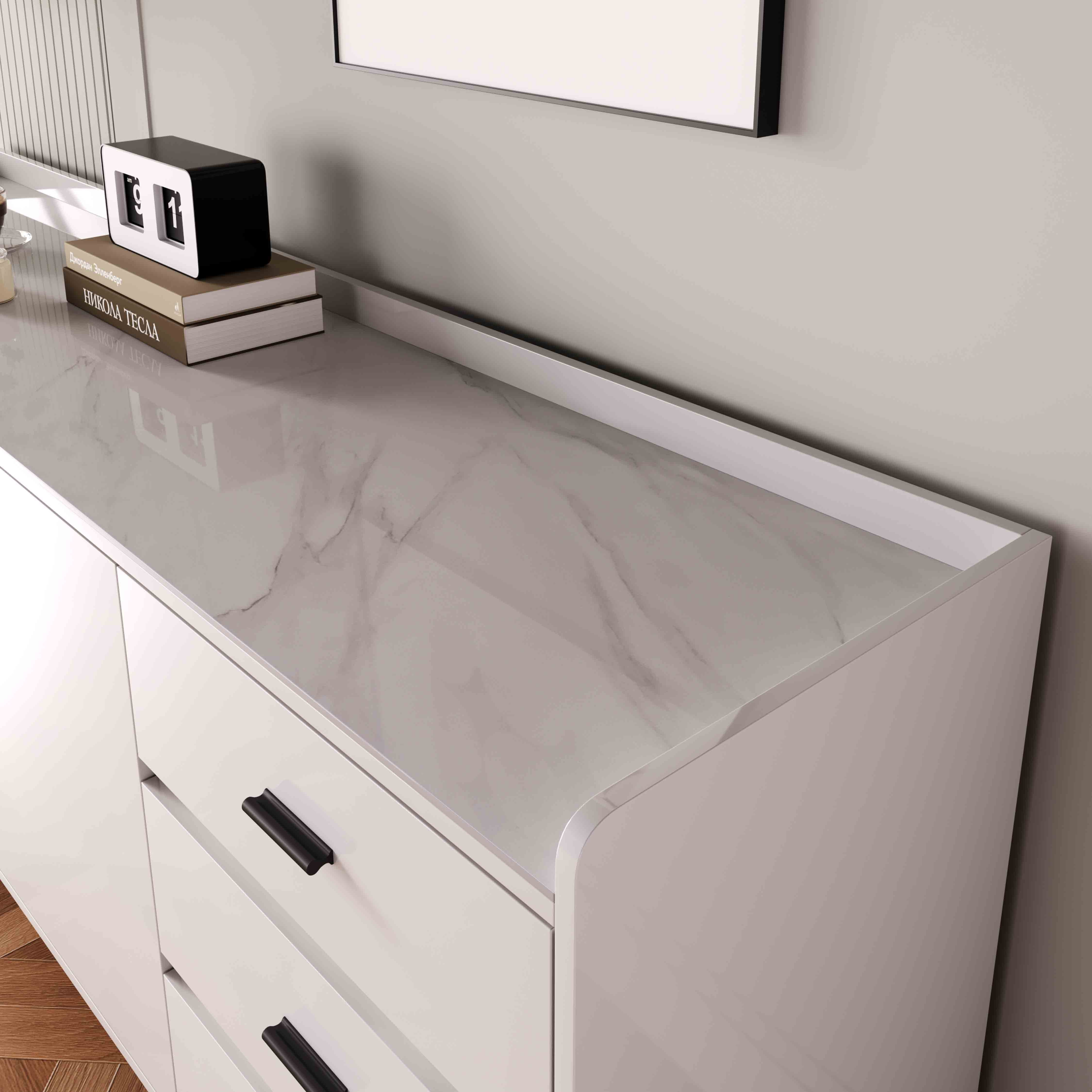 Marwell NXT 2 Metre 3-Door Sintered Stone Top Large Sideboard with 3 Drawers-hbxfurniture-diningroom-buffetsandsideboards-image-4