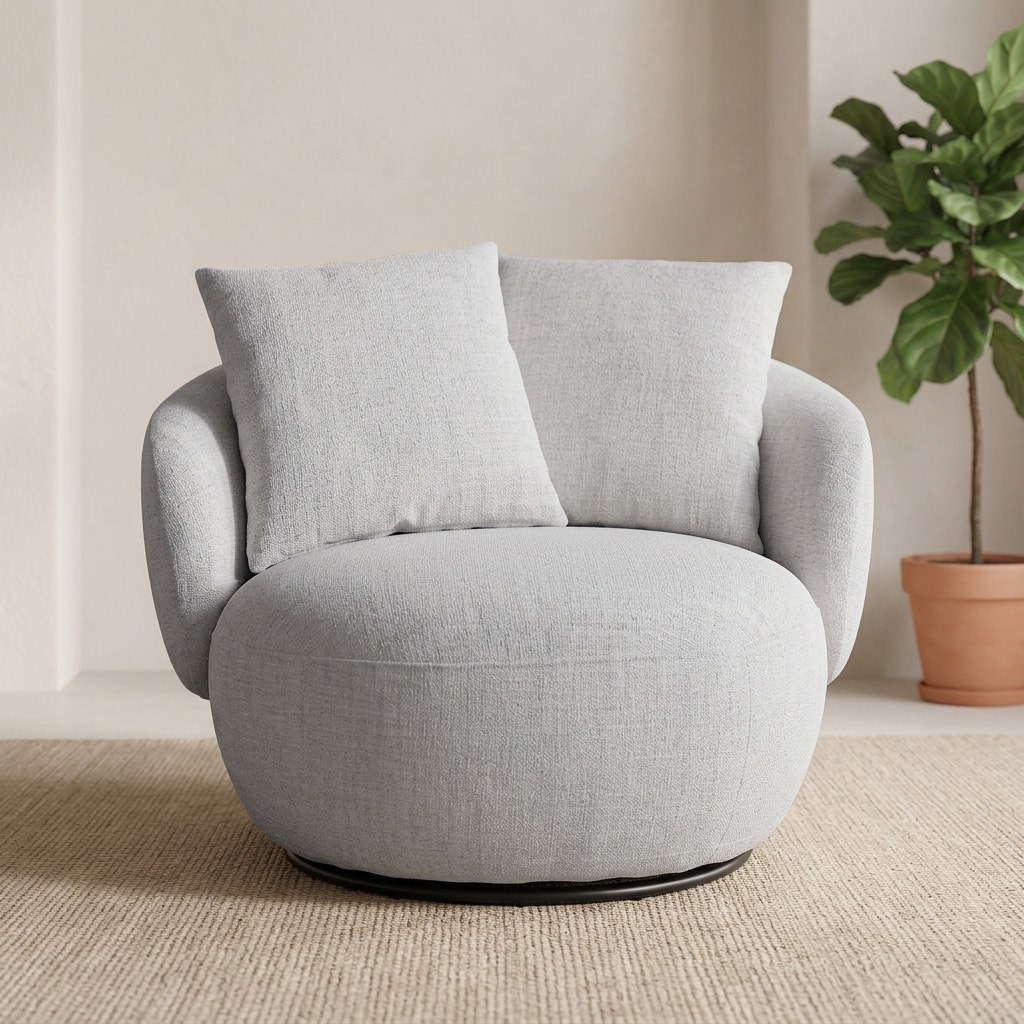 Madrid Fabric Accent Chair with Swivel-hbxlivingroom-sofasandarmchairs-easychairs-image-3