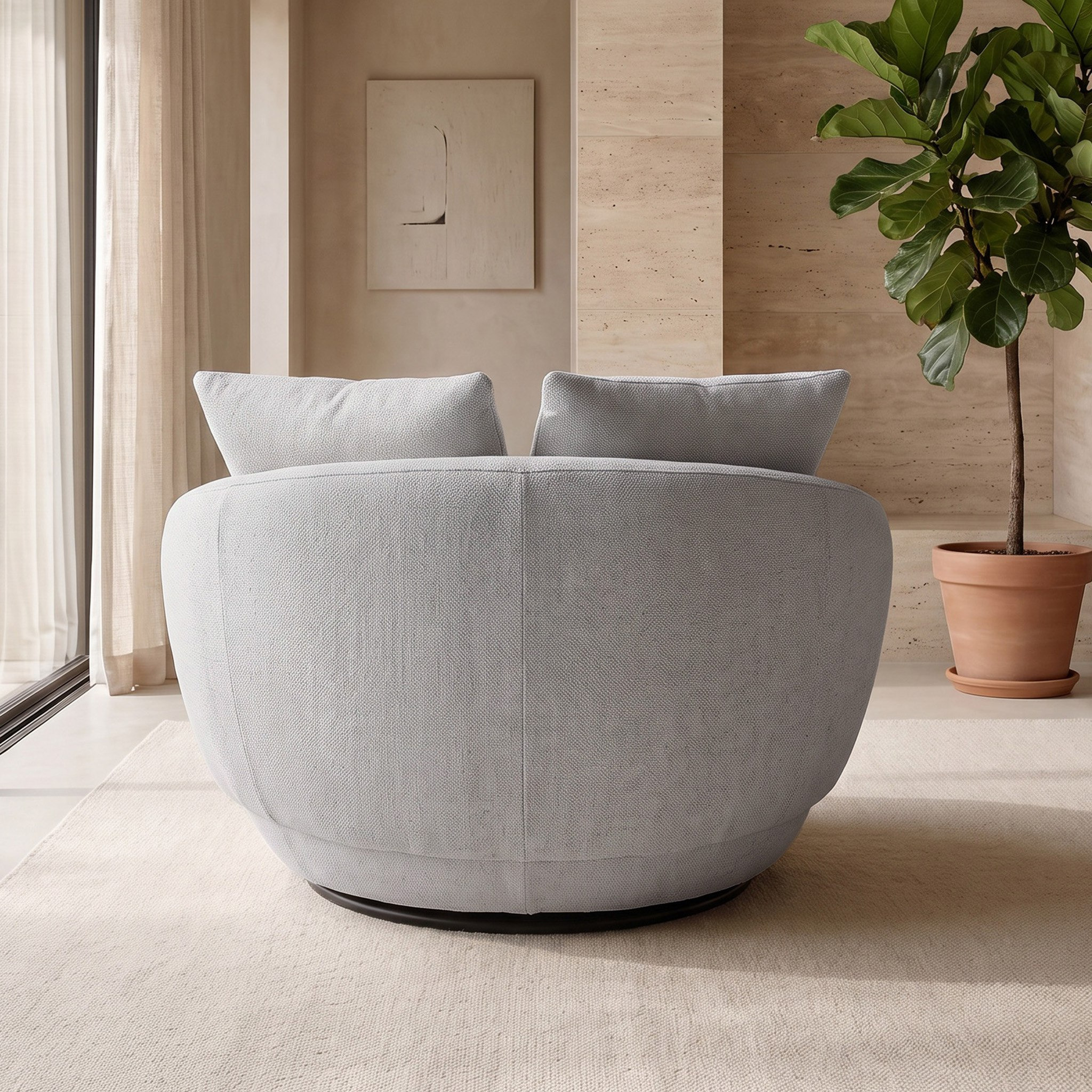 Madrid Fabric Accent Chair with Swivel-hbxlivingroom-sofasandarmchairs-easychairs-image-4