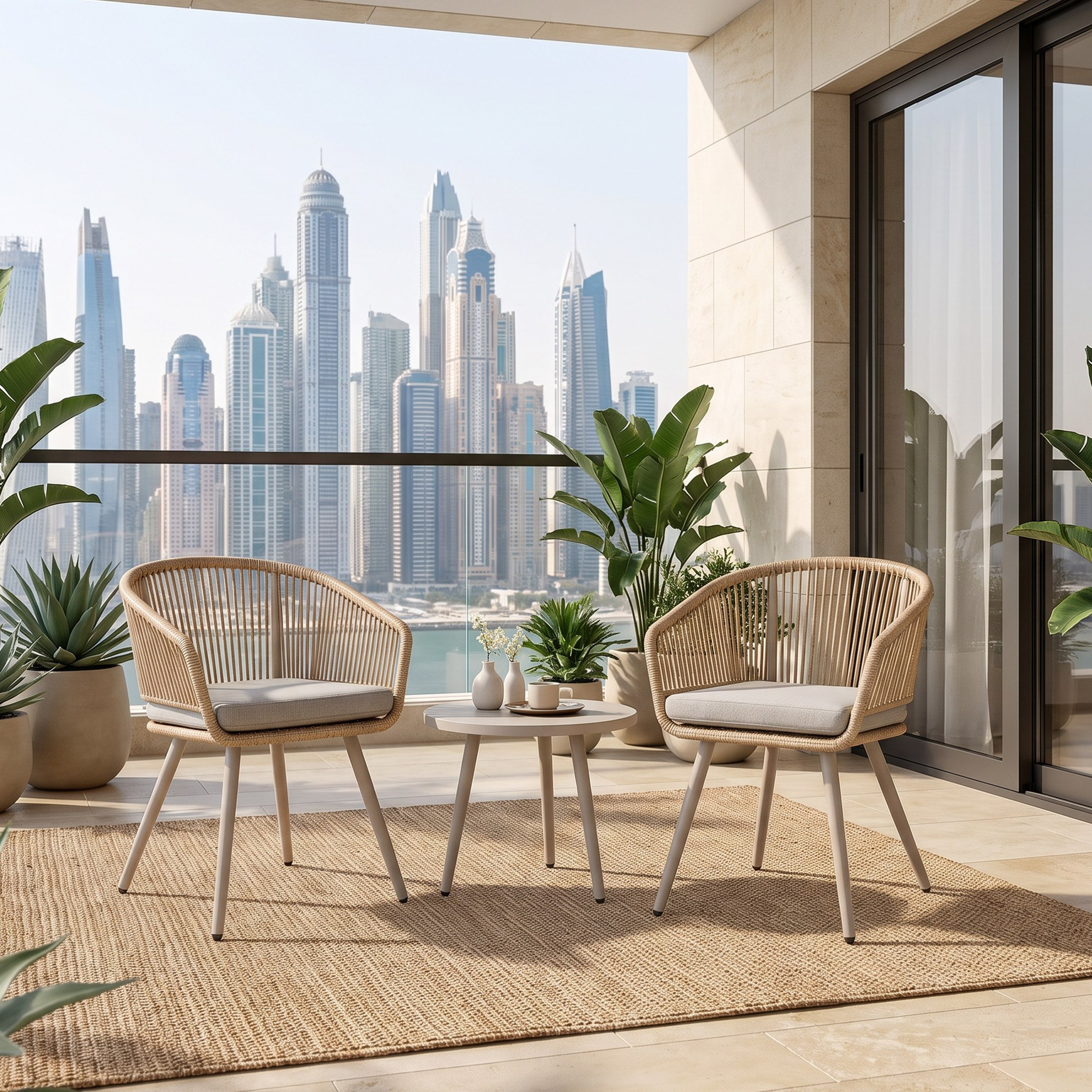 طقم شرفة 1+2 مقاعد للجلسات الخارجية مع وسائد من فيرا فريسكا-hbxoutdoor-hbxoutdoorfurniture-sofasets-image-1