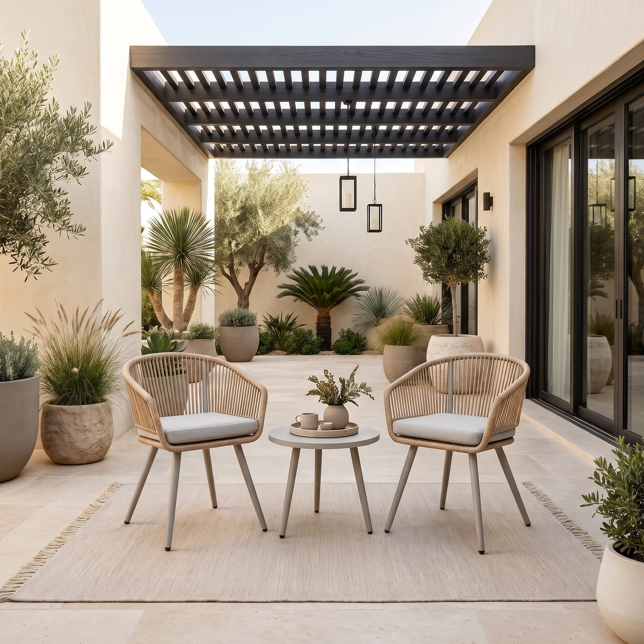 طقم شرفة 1+2 مقاعد للجلسات الخارجية مع وسائد من فيرا فريسكا-hbxoutdoor-hbxoutdoorfurniture-sofasets-image-2