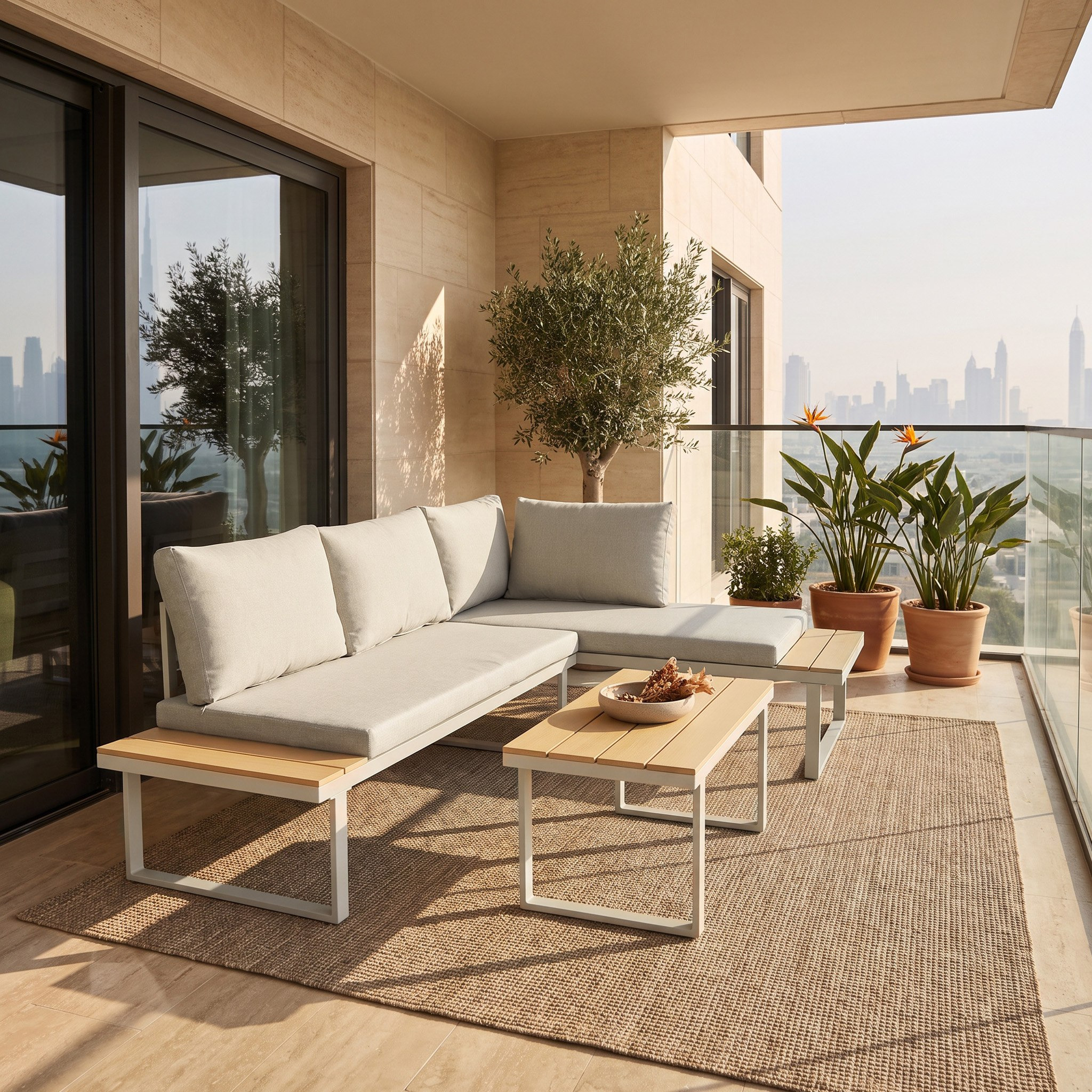 Movo-Vera Fernie 5-Seater Convertible Corner and Coffee Table Outdoor Set with Cushion-hbxoutdoor-hbxoutdoorfurniture-sofasets-image-2