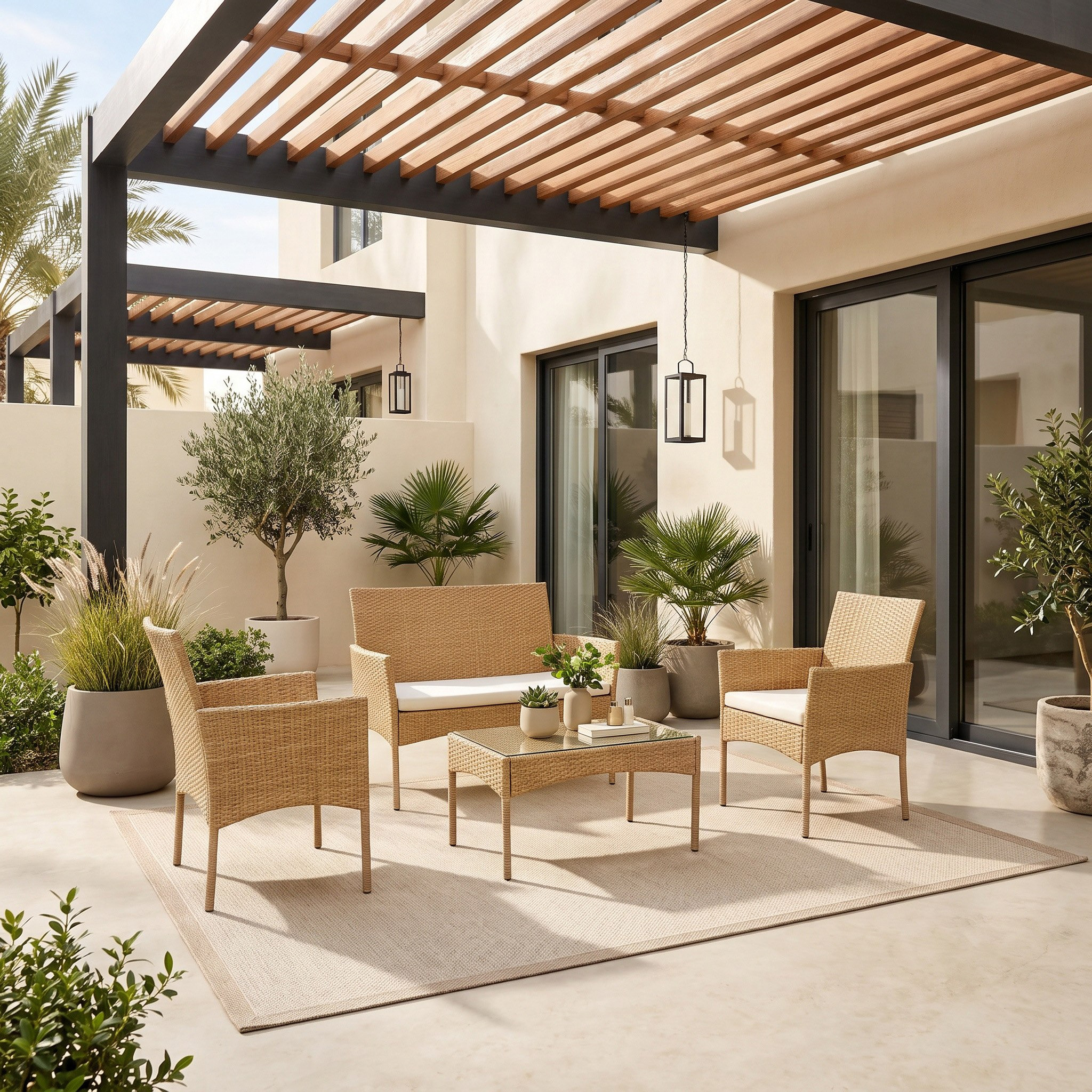 Movo-Vera Andaman 2+1+1 Seater Outdoor Sofa Set with Cushions and Coffee Table-hbxoutdoor-hbxoutdoorfurniture-sofasets-image-2