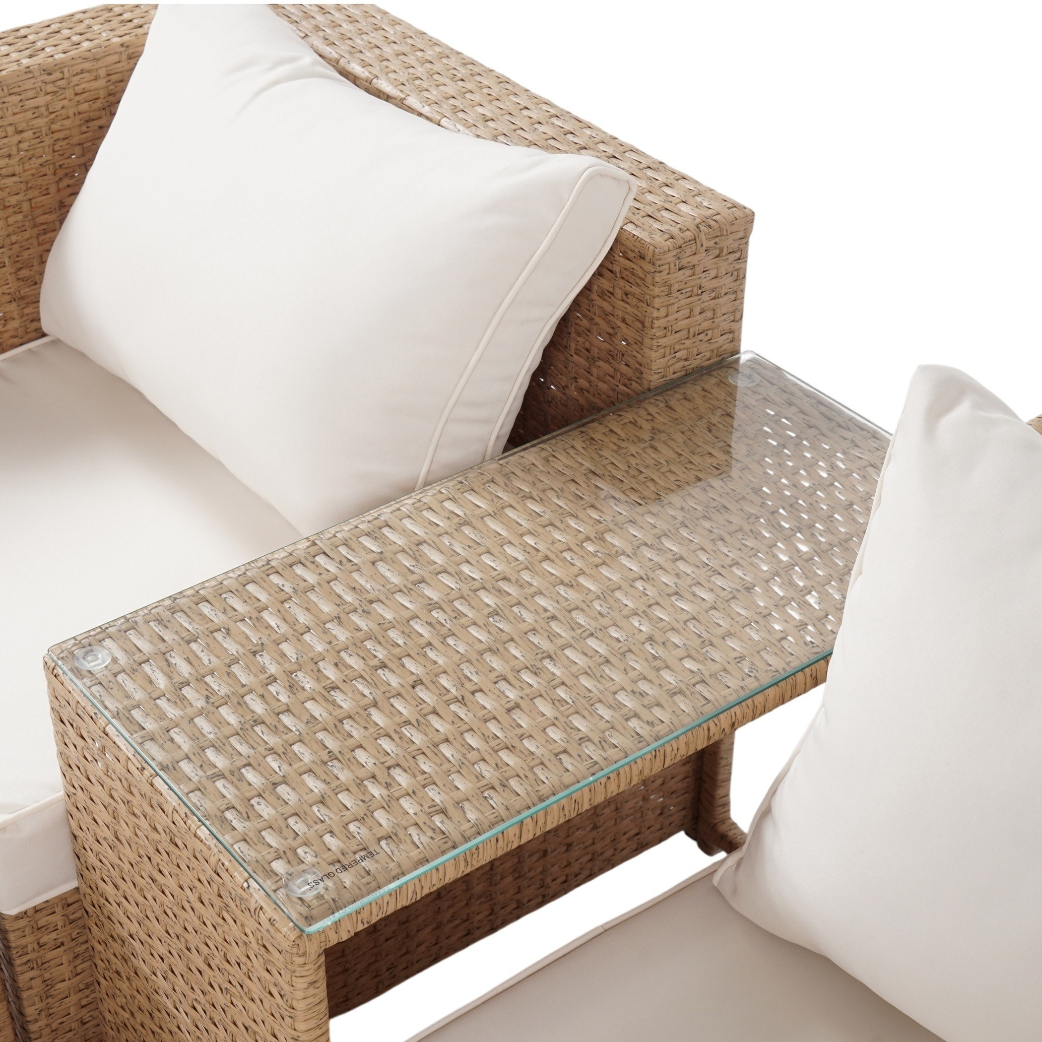 Movo-Vera Tamara Outdoor 2-Seater Stackable Sofa Set with Table and Ottoman-hbxoutdoor-hbxoutdoorfurniture-sofasets-image-12