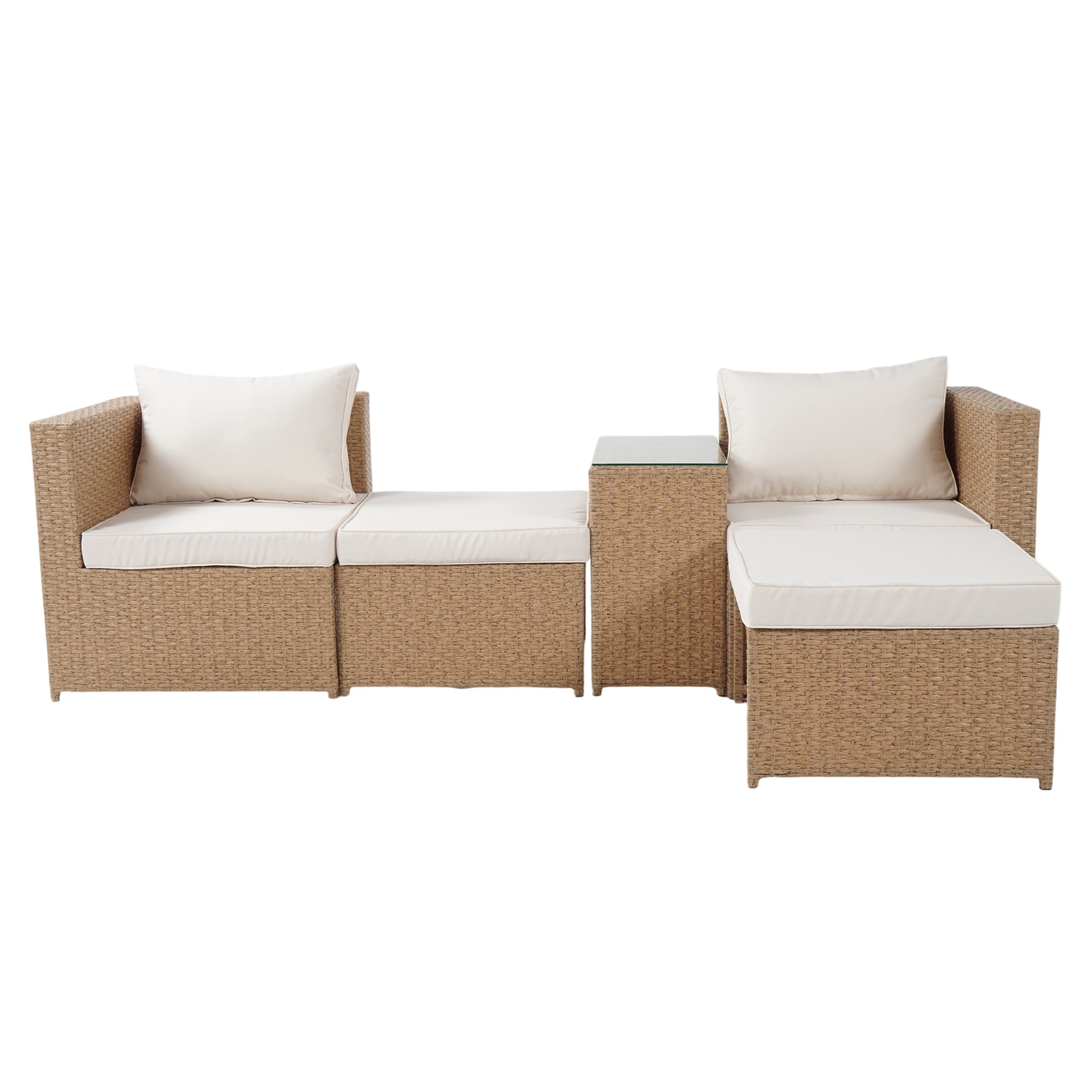 Movo-Vera Tamara Outdoor 2-Seater Stackable Sofa Set with Table and Ottoman-hbxoutdoor-hbxoutdoorfurniture-sofasets-image-6