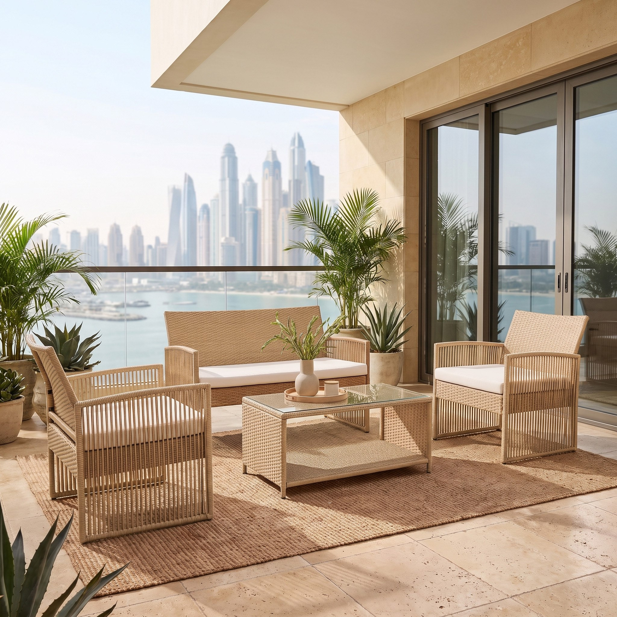 Movo-Vera Cuboid  2+1+1 Seater Outdoor Sofa Set with Cushion and Coffee Table-hbxoutdoor-hbxoutdoorfurniture-sofasets-image-1