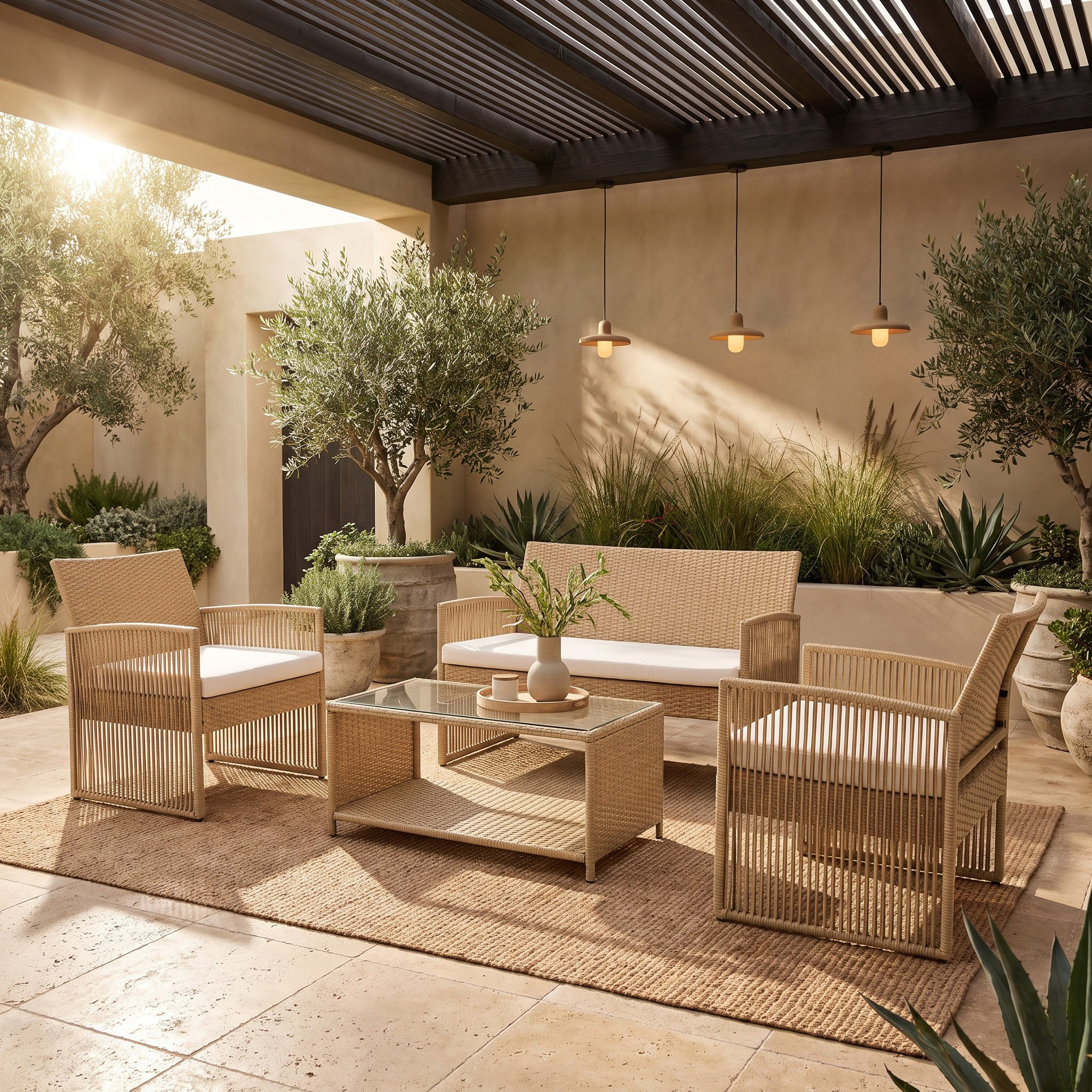 Movo-Vera Cuboid  2+1+1 Seater Outdoor Sofa Set with Cushion and Coffee Table-hbxoutdoor-hbxoutdoorfurniture-sofasets-image-3