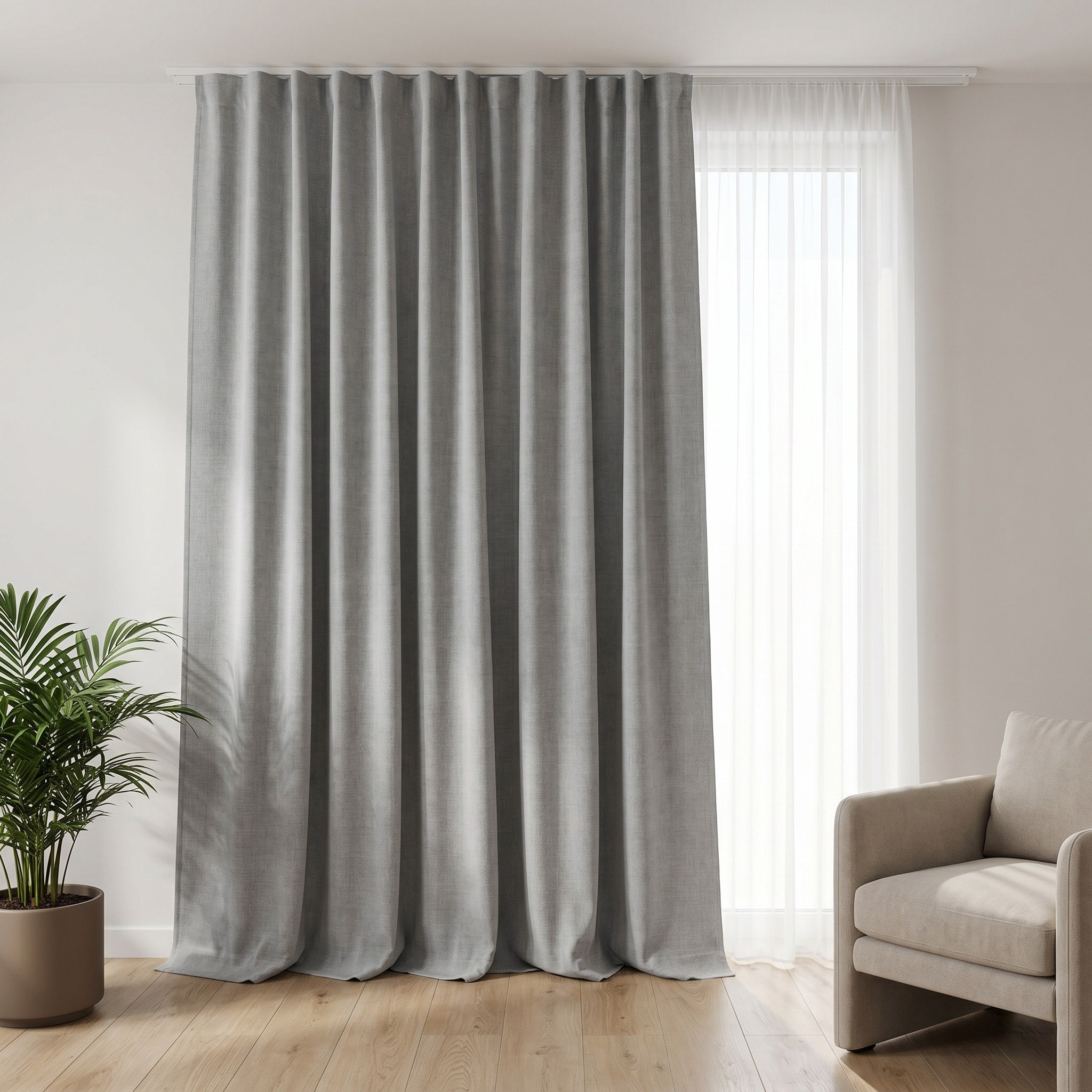 Glide Single Extra Wide Extra Long Blackout Curtain - 280x320 cm-hbxhomeware-hbxbedroom-image-1