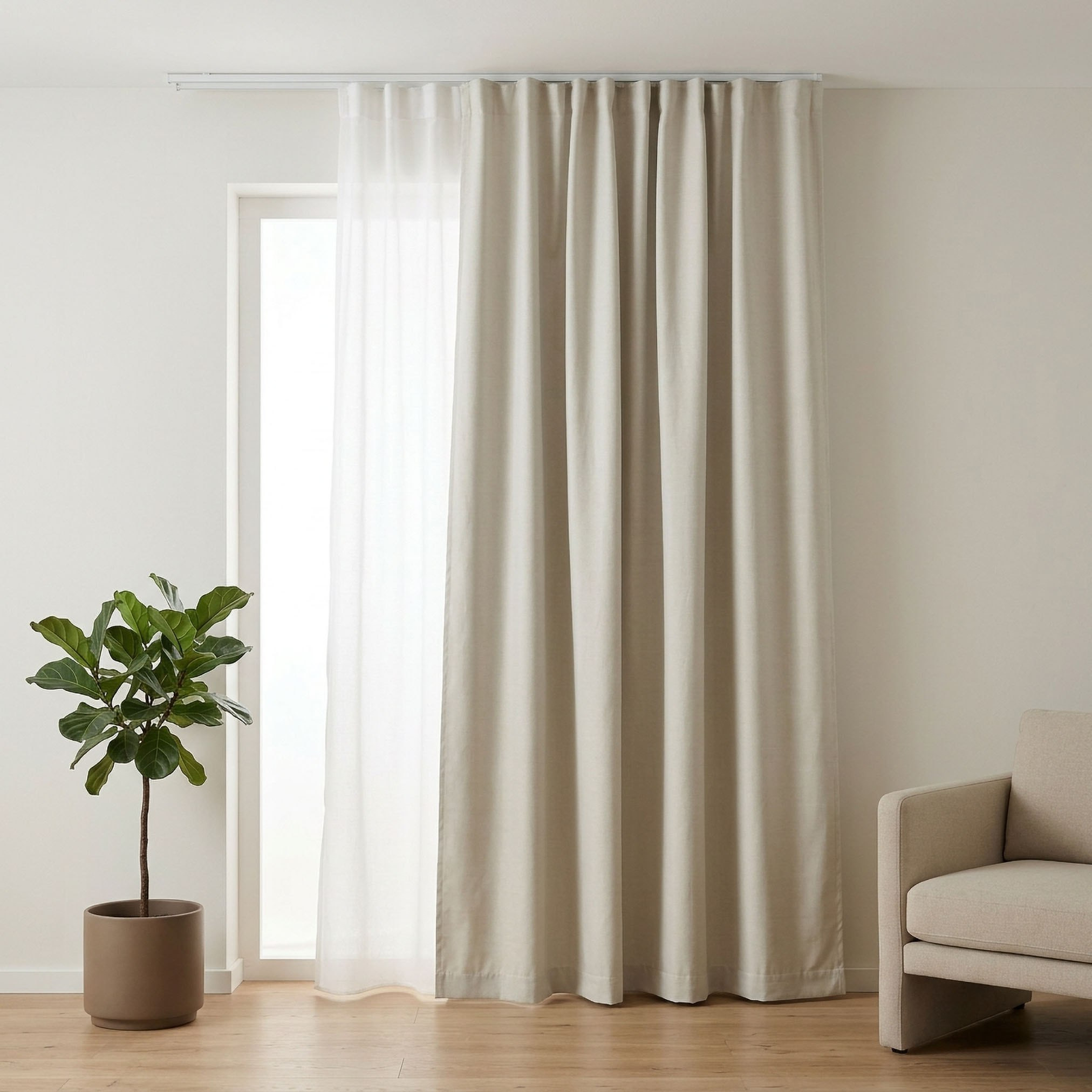 Glide Single Extra Wide and Extra Long Blackout Curtain - 420x320 cm-hbxhomeware-hbxbedroom-image-1