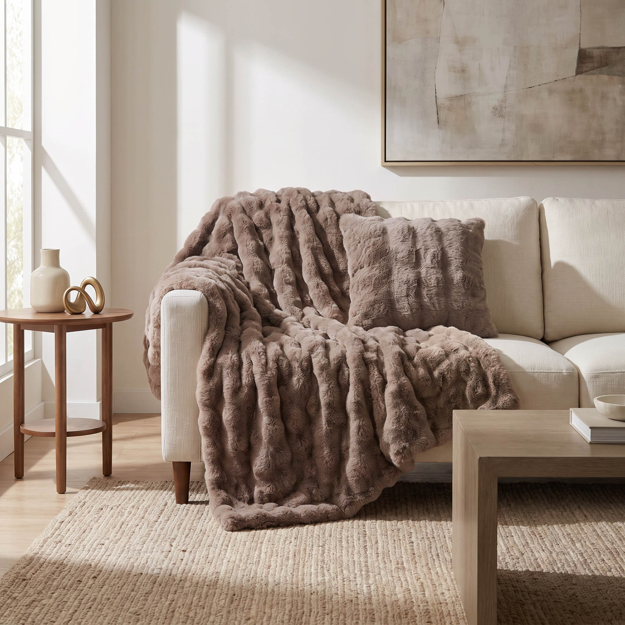 وسادة محشوة فرو صناعي وجهين فقاعات ناعمة من نيس - 50x50 سم-hbxlivingroom-furnishings-cushionsandcovers-filledcushions-image-4