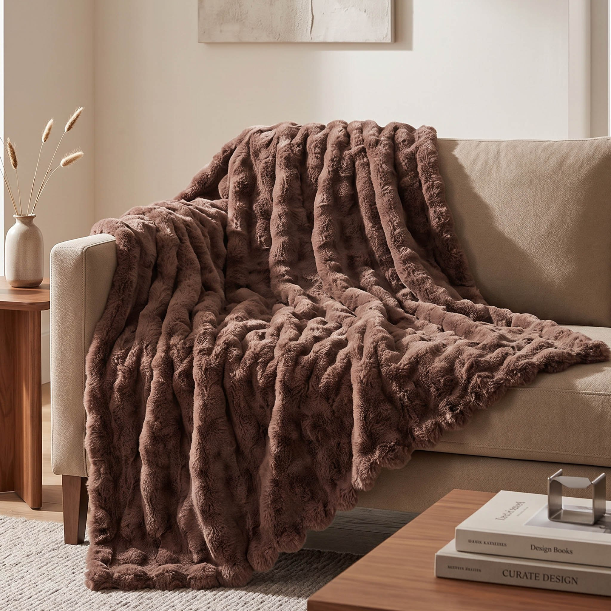 بطانية خفيفة فرو صناعي بفرش فقاعة ووجهين من نيس - 130×170 سم-hbxdecorandfurnishings-bedding-throws-image-1
