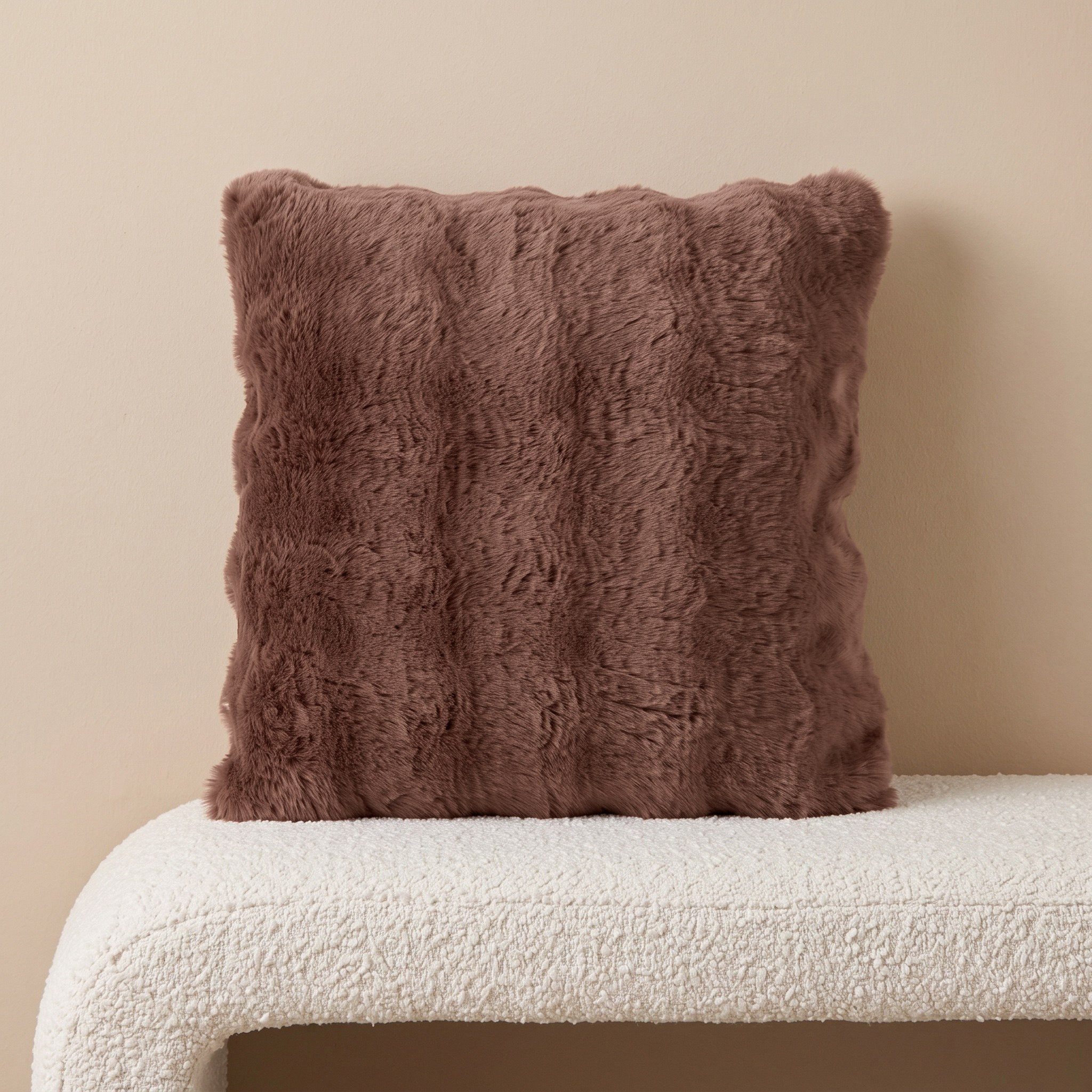 Ness 2-Side Brushed Bubble Faux Fur Filled Cushion - 50x50 cm-hbxlivingroom-furnishings-cushionsandcovers-filledcushions-image-1