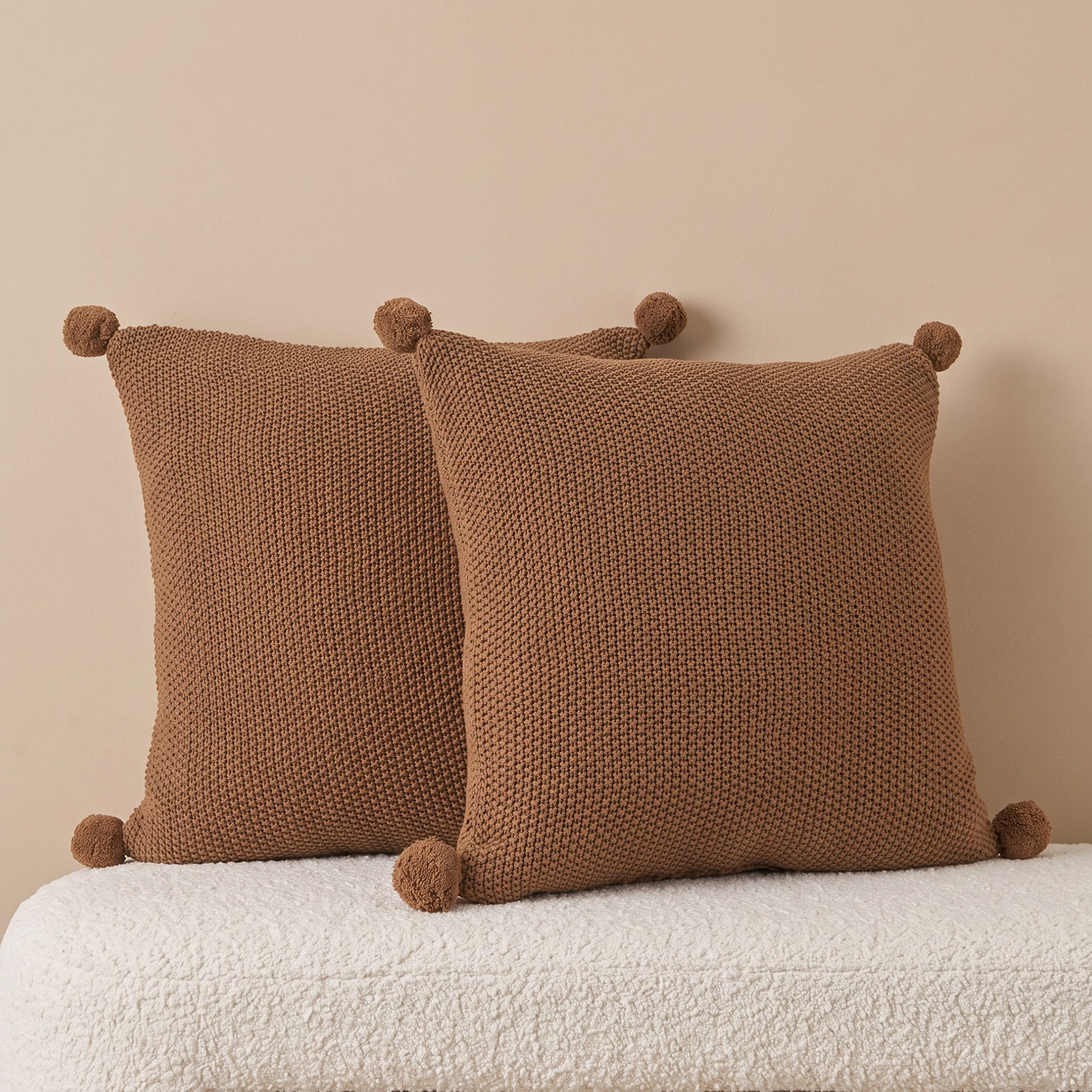 طقم وسائد قطن معاد تدويره منسوج قطعتين ريفايف من كوزي دو - 50x50 سم-hbxlivingroom-furnishings-cushionsandcovers-filledcushions-image-1