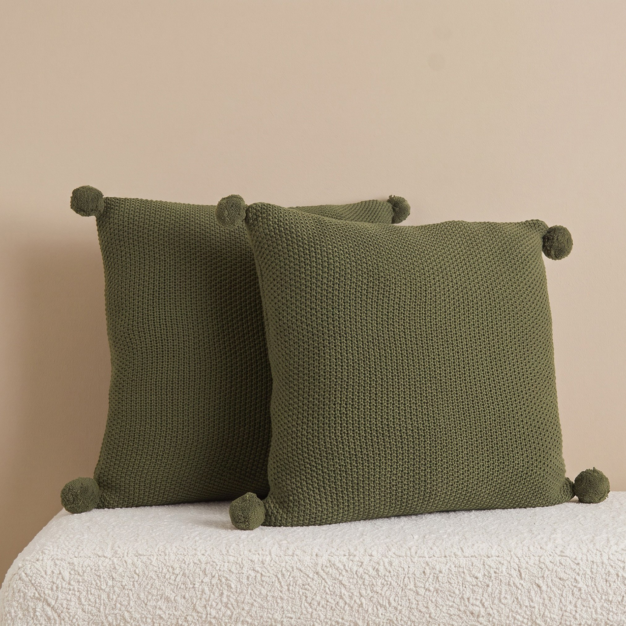 Cozy Duo Re Vive 2-Piece Knitted Recycled Cotton Filled Cushion Set - 50x50 cm-hbxlivingroom-furnishings-cushionsandcovers-filledcushions-image-1