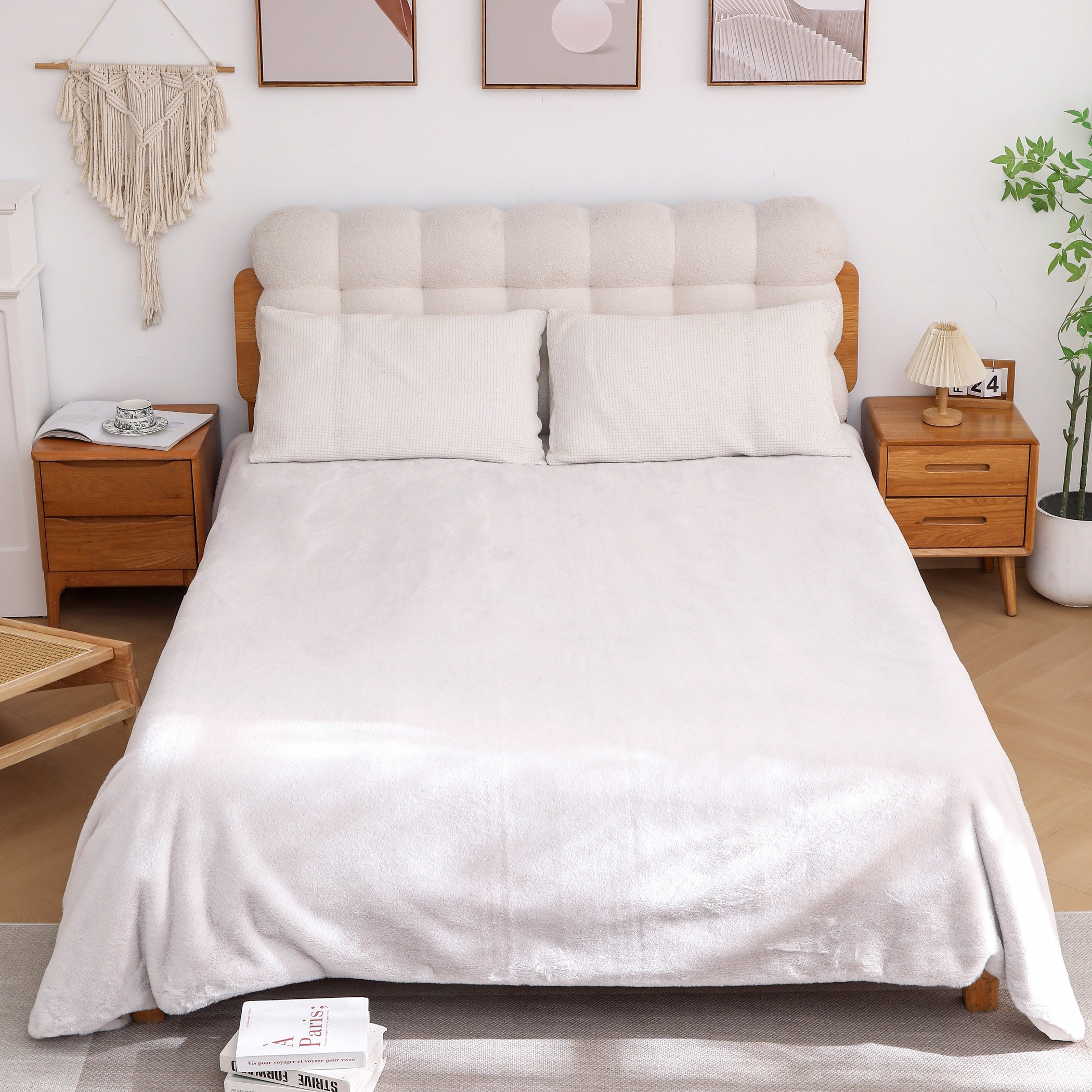 بطانية كينج من فرو الأرانب طبقة مزدوجة من لاورا - 220x240 سم-hbxhomeware-bedding-blankets-image-1