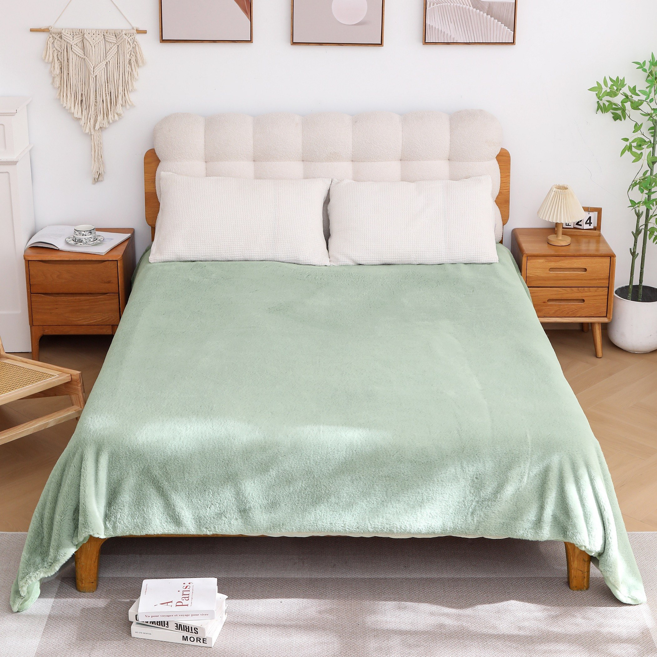 Lla Ura Rabbit Fur Double Layer King Blanket -220x240 cm-hbxhomeware-bedding-blankets-image-1