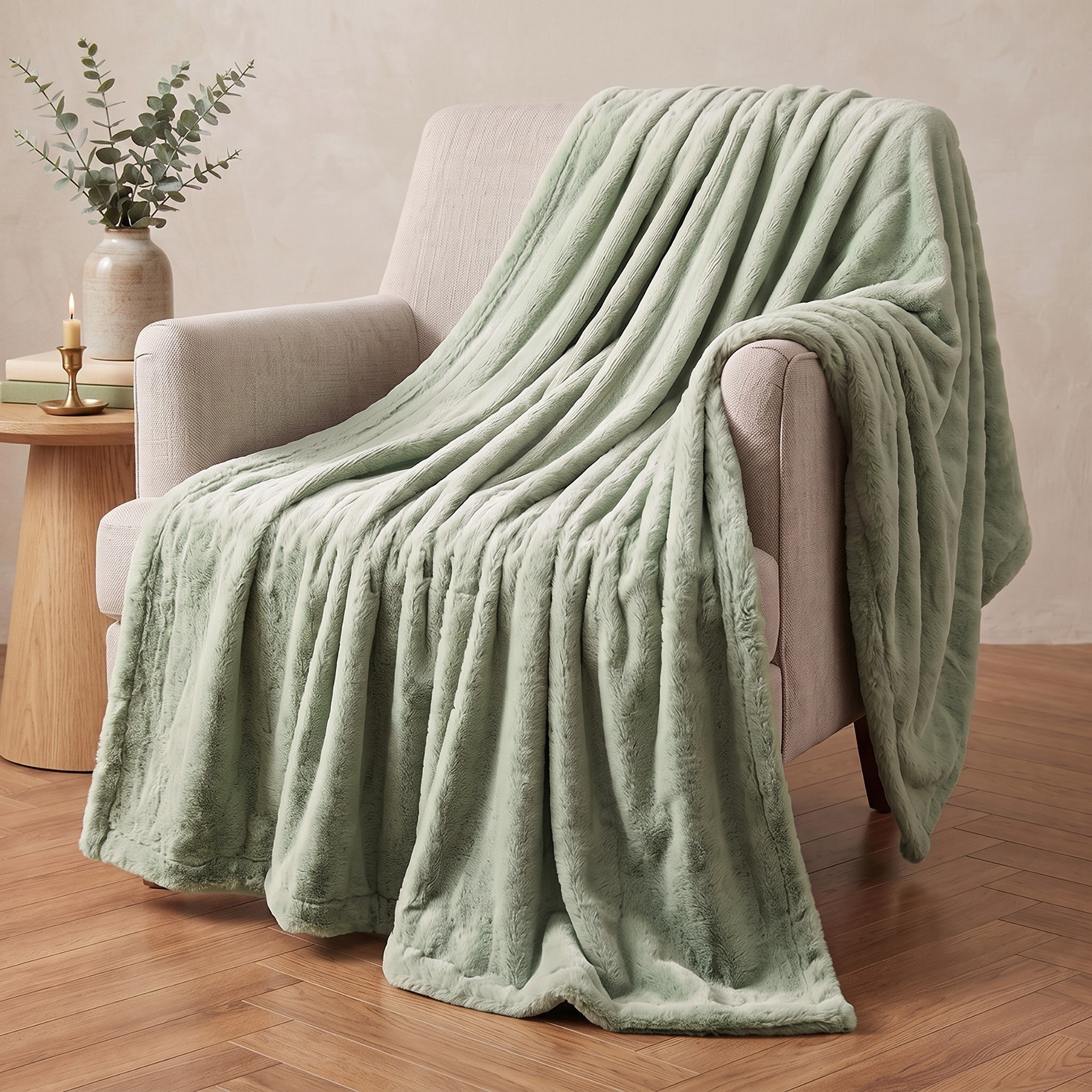 بطانية مزدوجة من فرو الأرنب الناعم من لاورا - 170x130 سم-hbxdecorandfurnishings-bedding-throws-image-1
