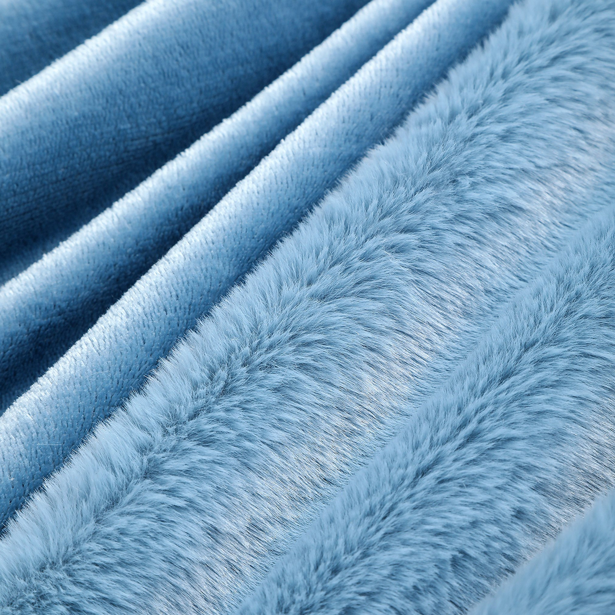 Lla Ura Rabbit Fur Double layer Throw - 130x170 cm-hbxdecorandfurnishings-bedding-throws-image-2