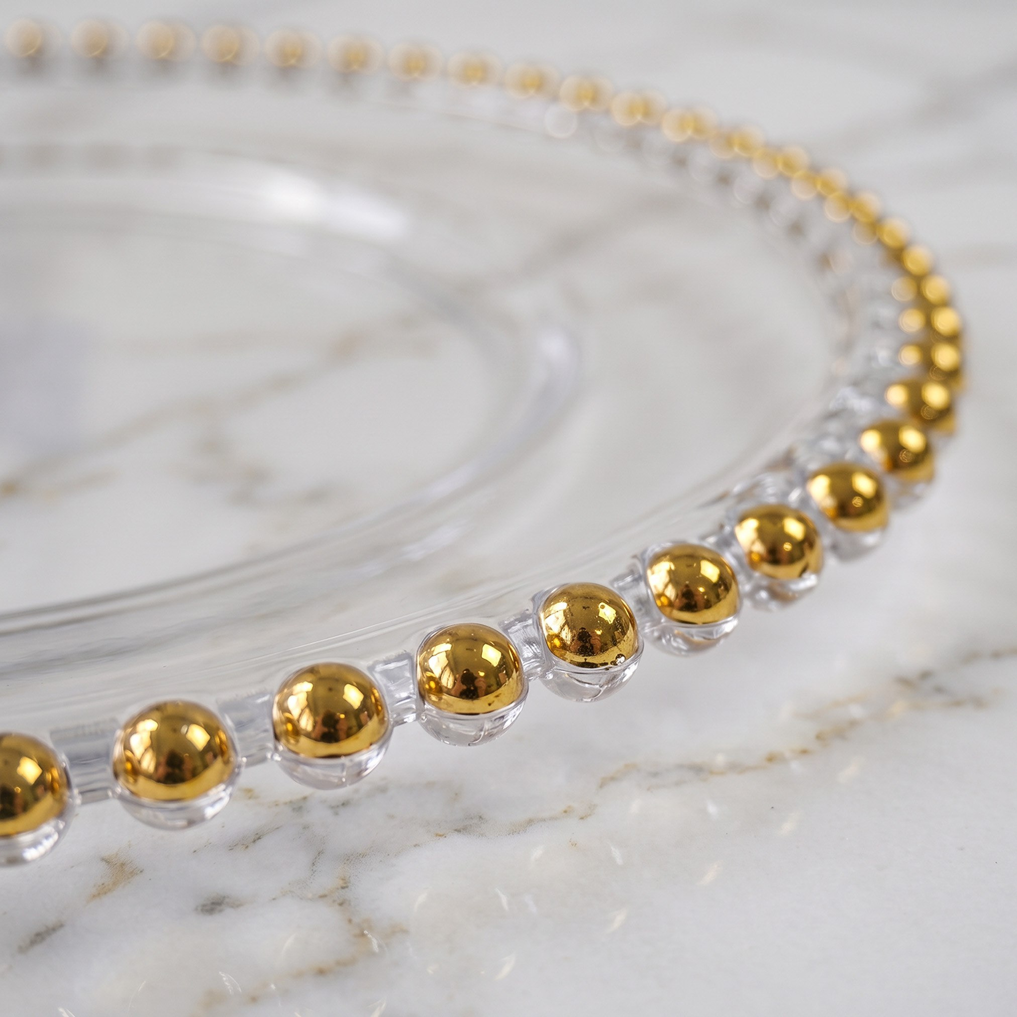 Nero Clear Beaded Charger Plate - 32 cm-hbxdecorandfurnishings-tabletop-crockery-image-2