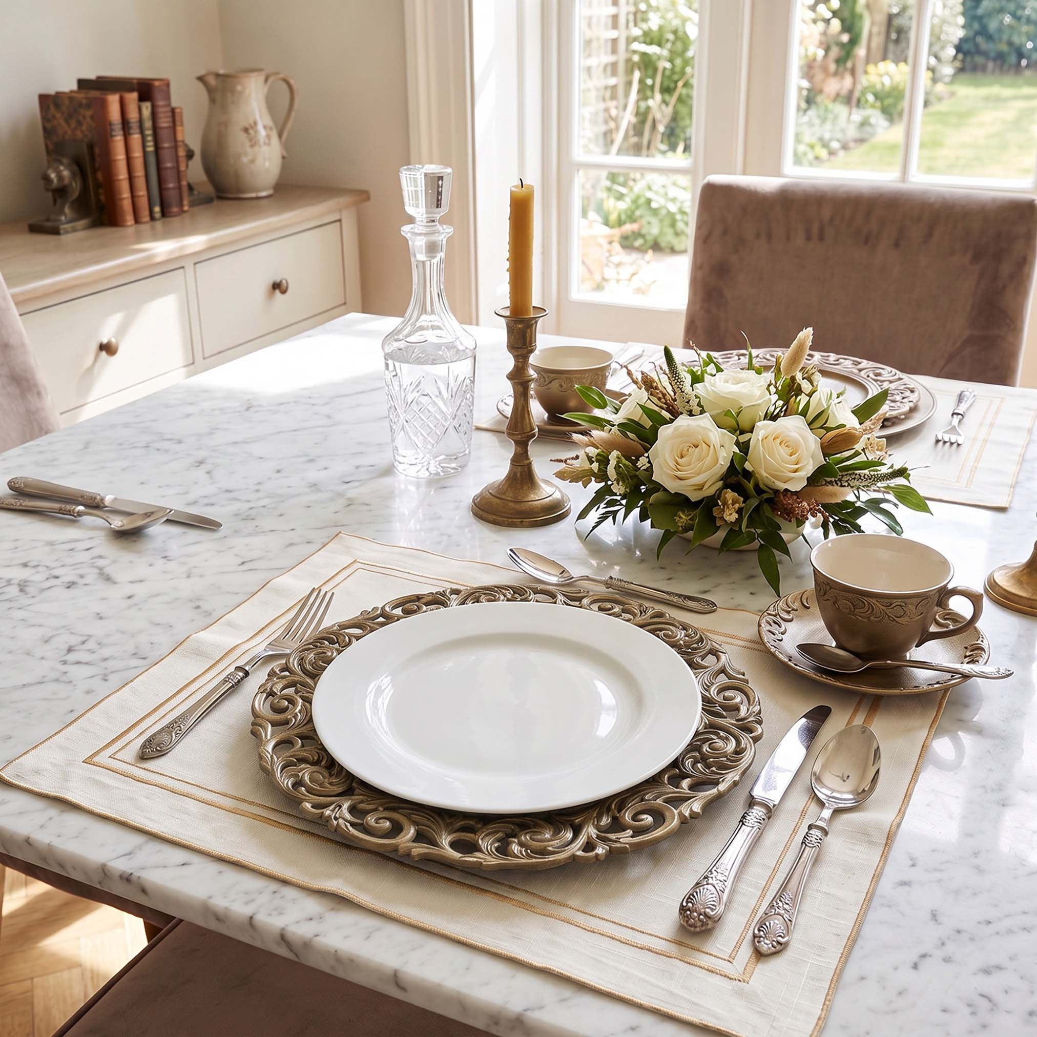 صحن تشارجر شفاف مزين بالخرز من نيرو - 32 سم-hbxdecorandfurnishings-tabletop-crockery-image-3
