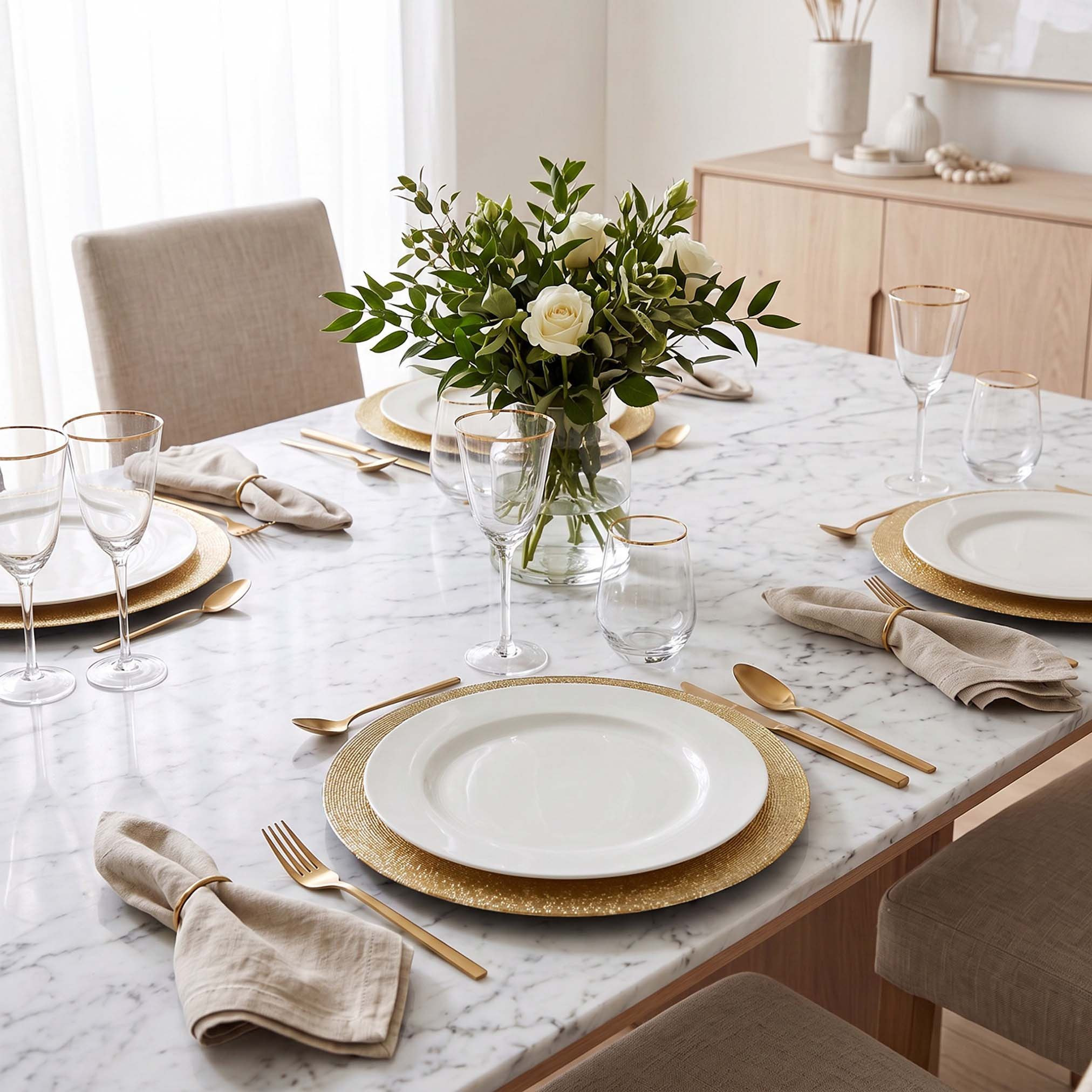 Nero Clear Beaded Charger Plate - 32 cm-hbxdecorandfurnishings-tabletop-crockery-image-3