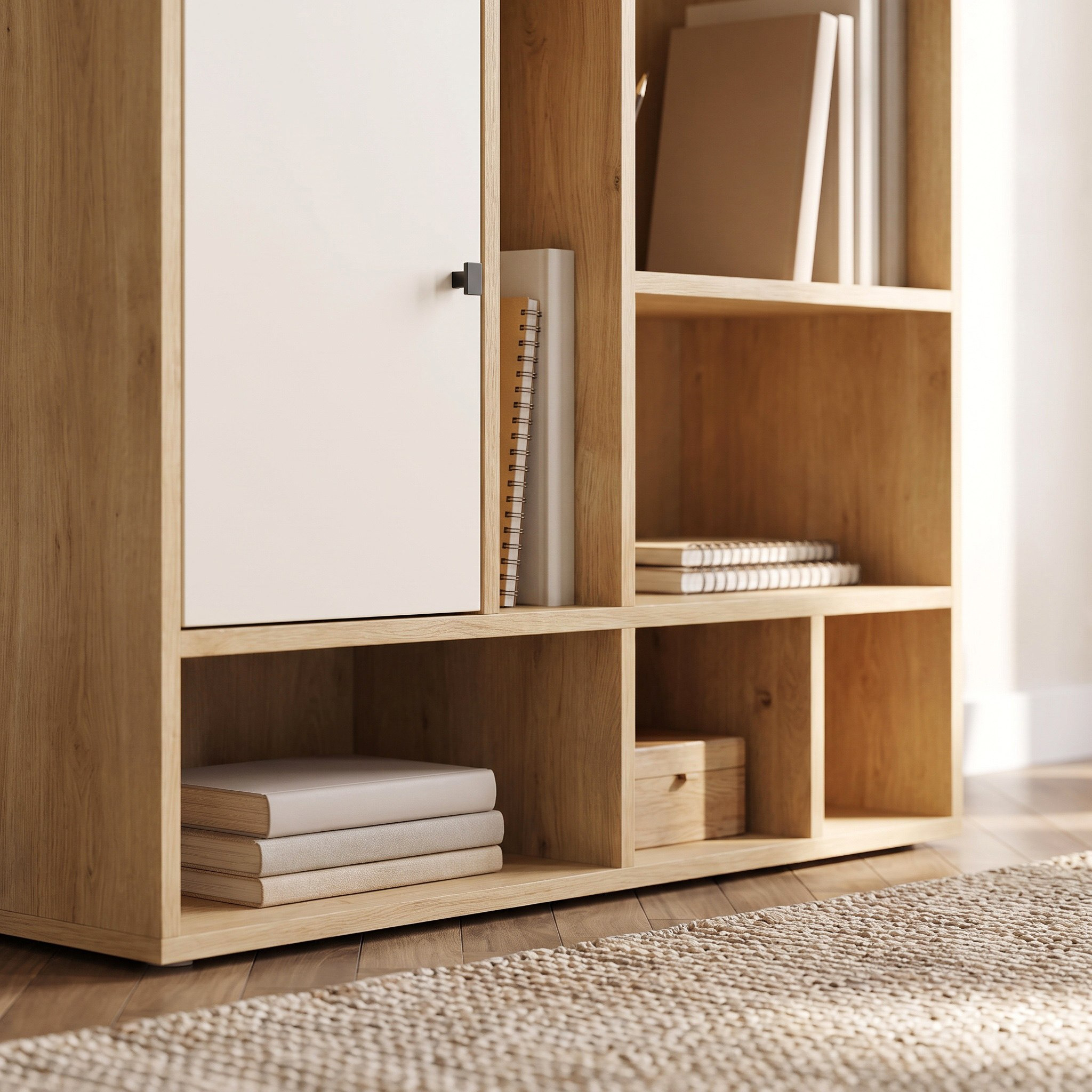خزانة كتب واسعة بـ3 أبواب ورف مفتوح من كورسيكا-hbxfurniture-office-bookcases-image-6