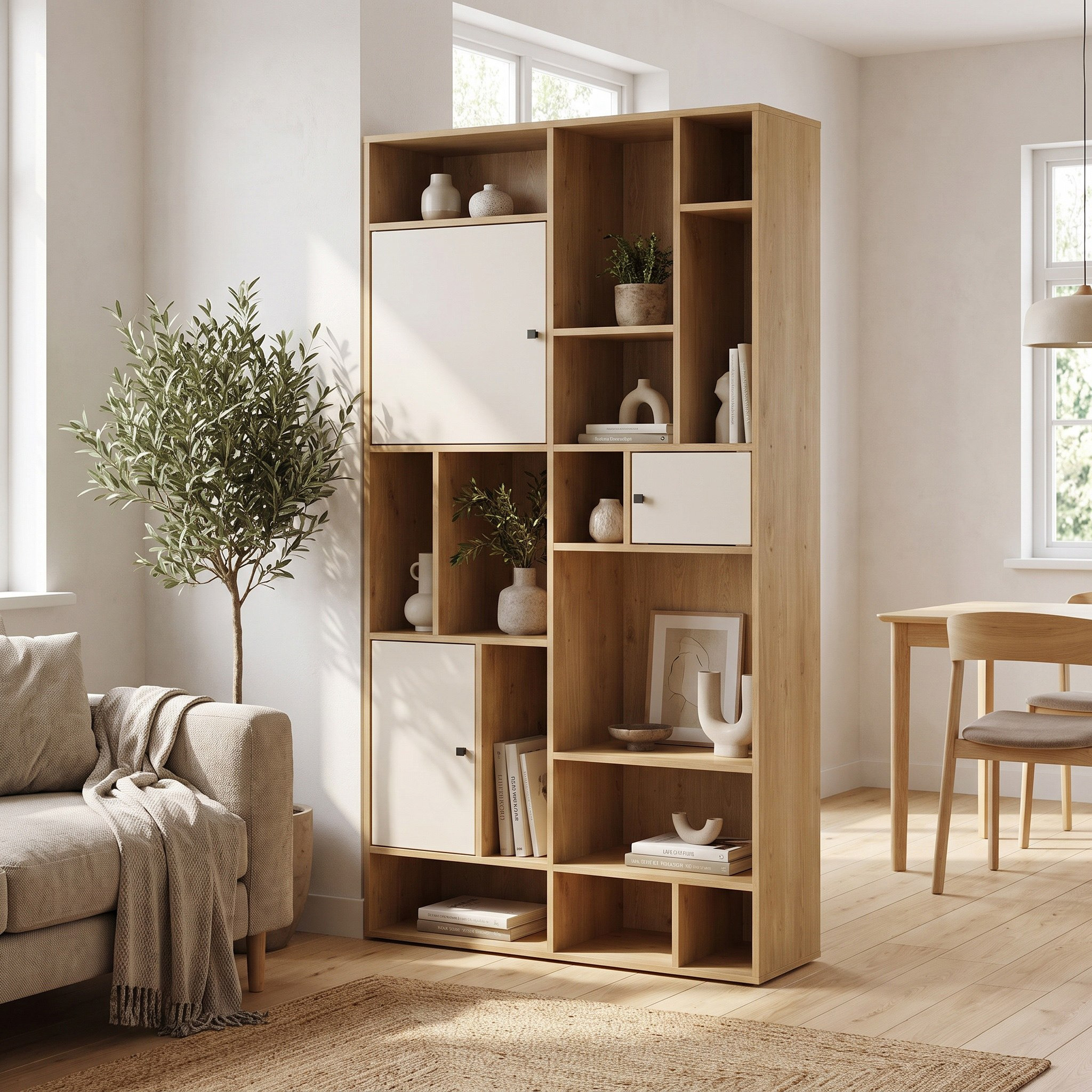 خزانة كتب واسعة بـ3 أبواب ورف مفتوح من كورسيكا-hbxfurniture-office-bookcases-image-8