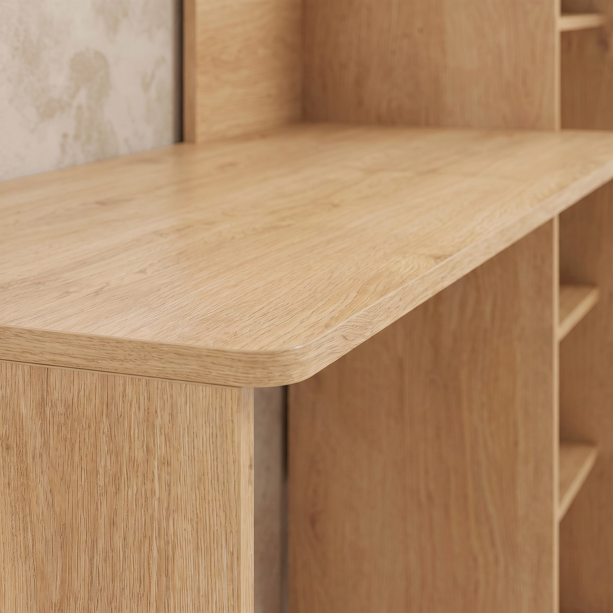 Corsica 1 Door Study Desk with Open Bookcase-hbxfurniture-office-desks-image-5