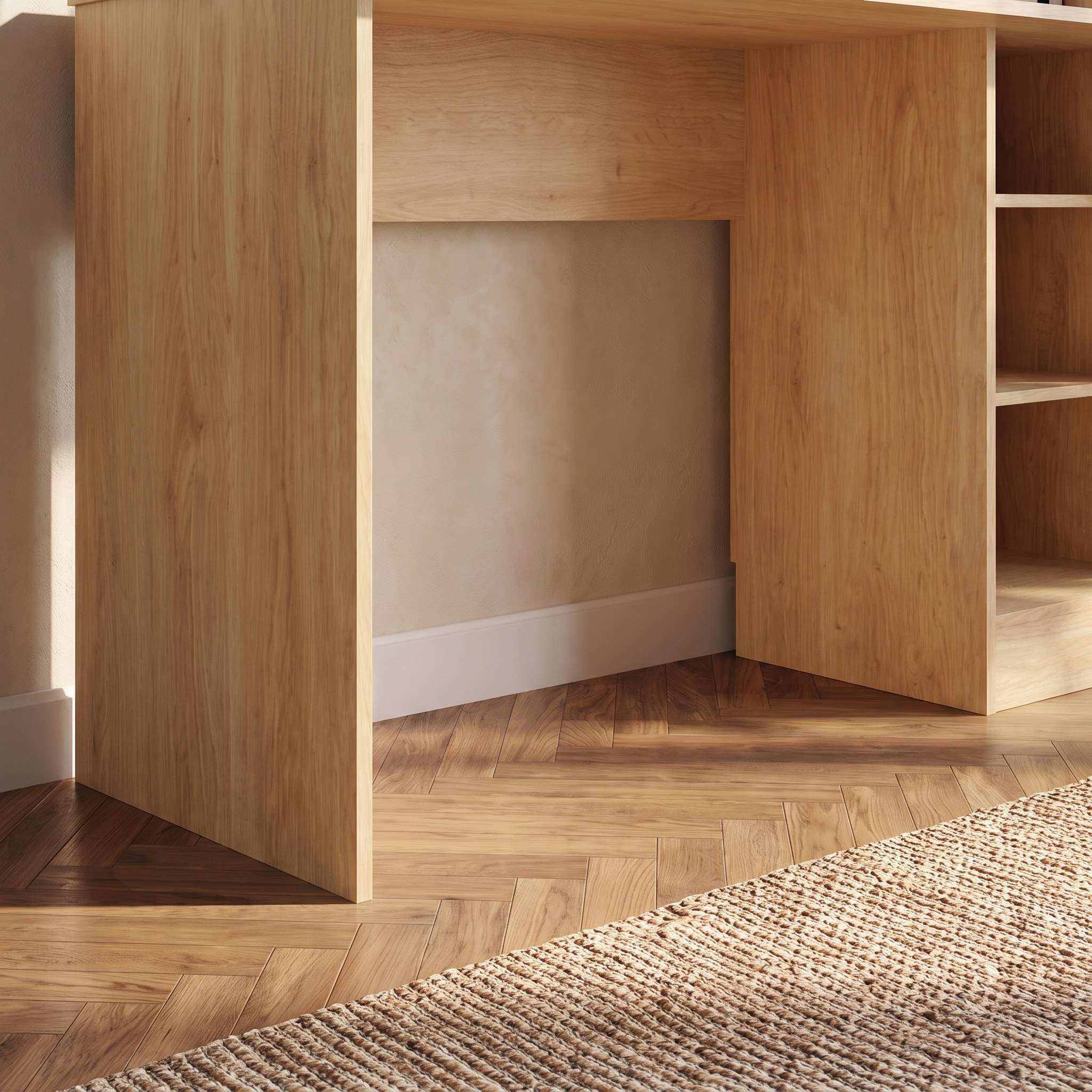 Corsica 1 Door Study Desk with Open Bookcase-hbxfurniture-office-desks-image-6