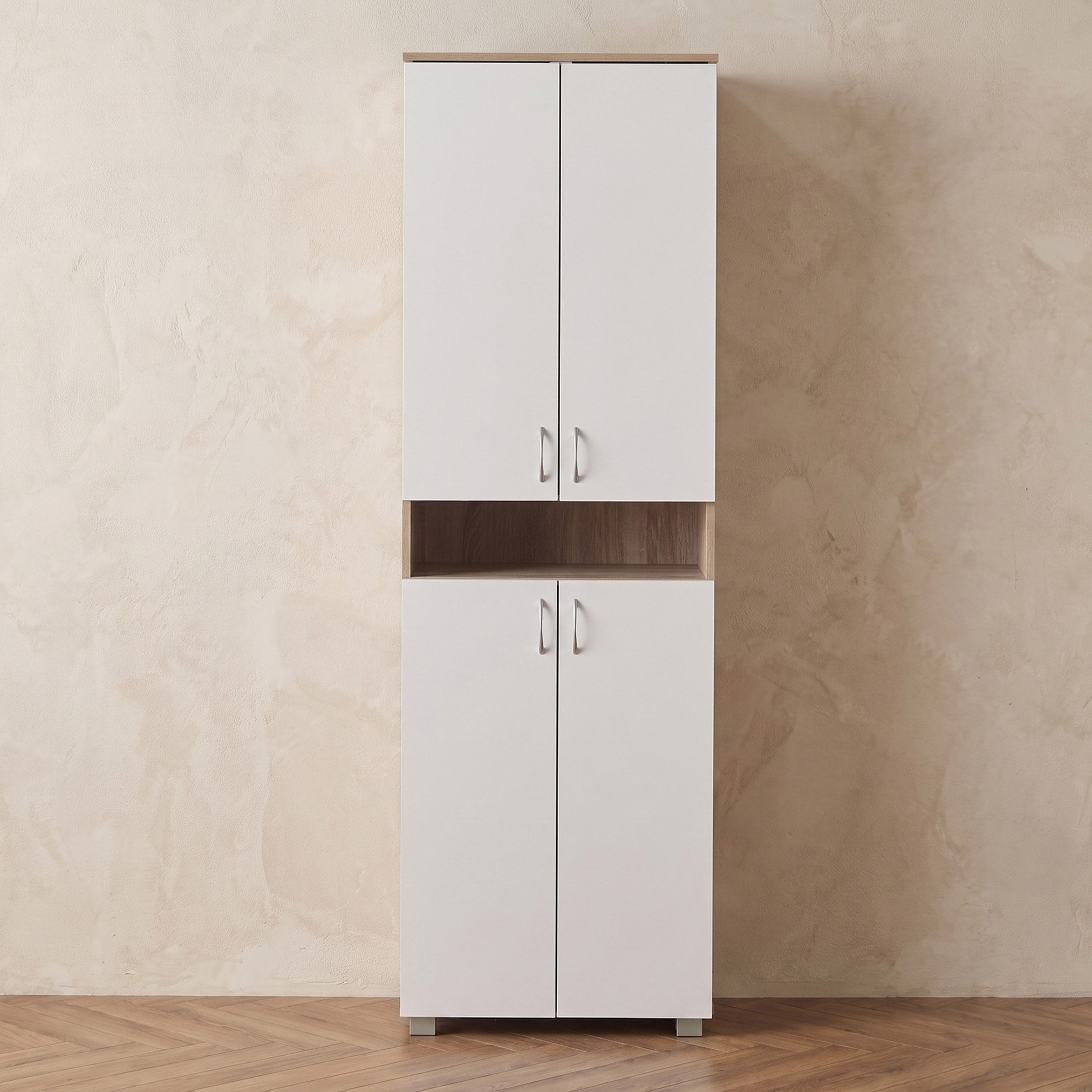 Capri 33 Pairs Tall 4-Door Shoe Cabinet with Open Shelf-hbxbedroom-shoecabinetsandracks-image-3