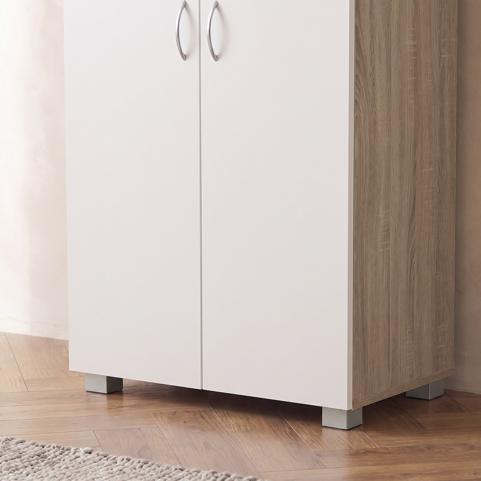 Capri 33 Pairs Tall 4-Door Shoe Cabinet with Open Shelf-hbxbedroom-shoecabinetsandracks-image-5