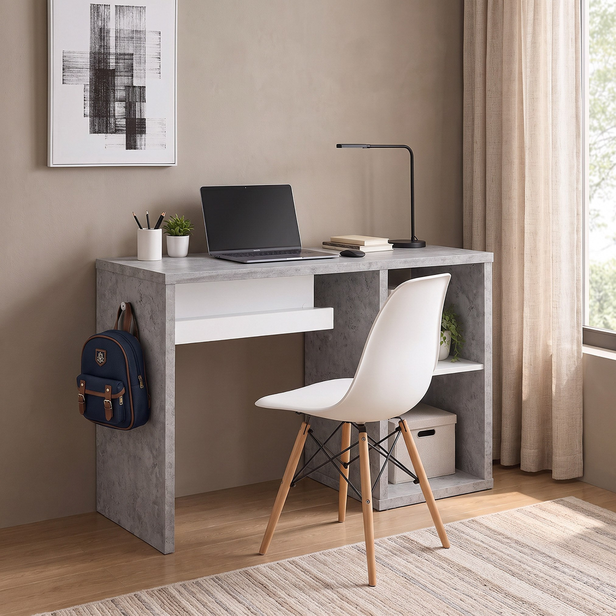 مكتب دراسة مدمج مع رف مفتوح نكست من ألفورد إيسلت-hbxfurniture-office-desks-image-6