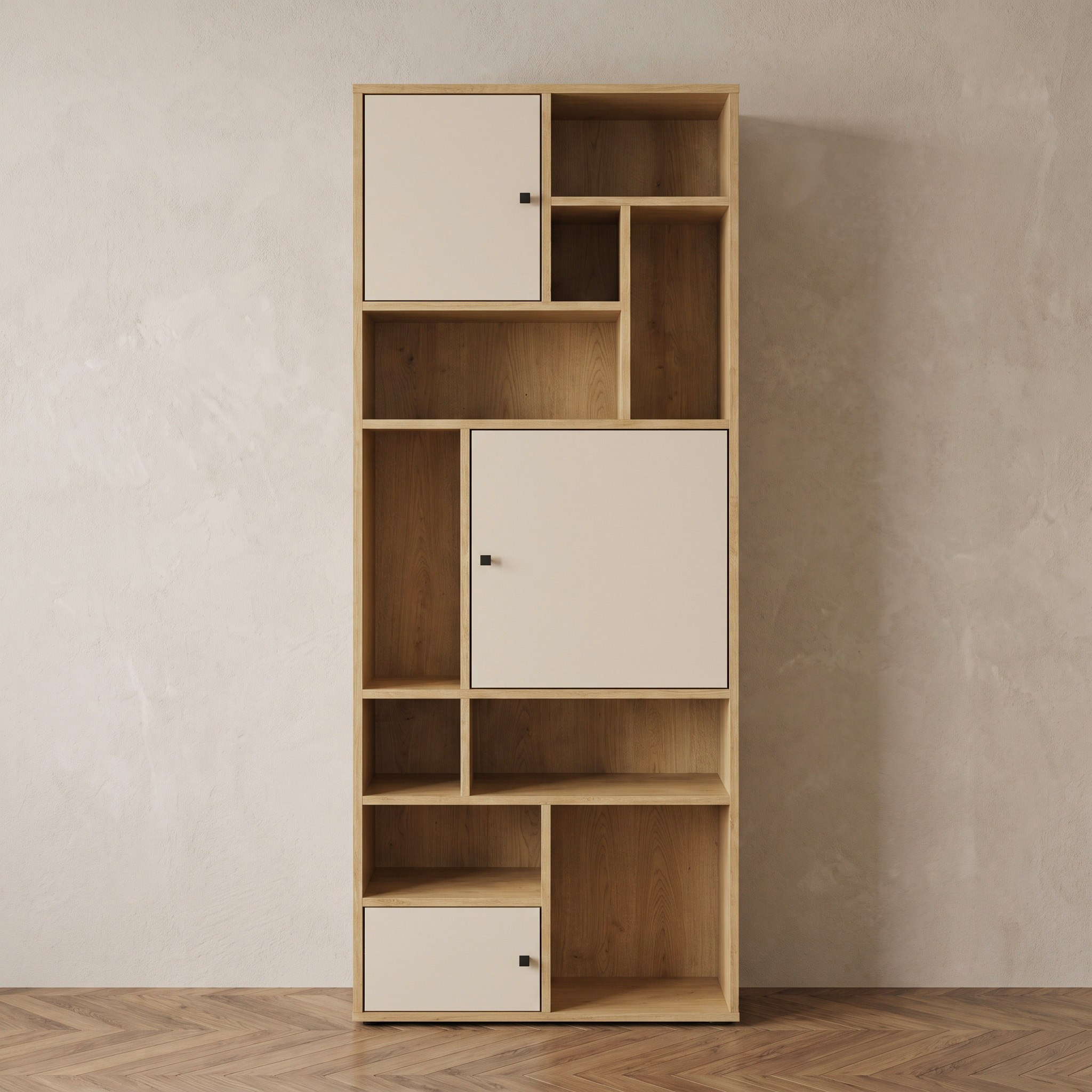 خزانة كتب بأرفف مفتوحة و3 أبواب من كورسيكا-hbxfurniture-office-bookcases-image-3
