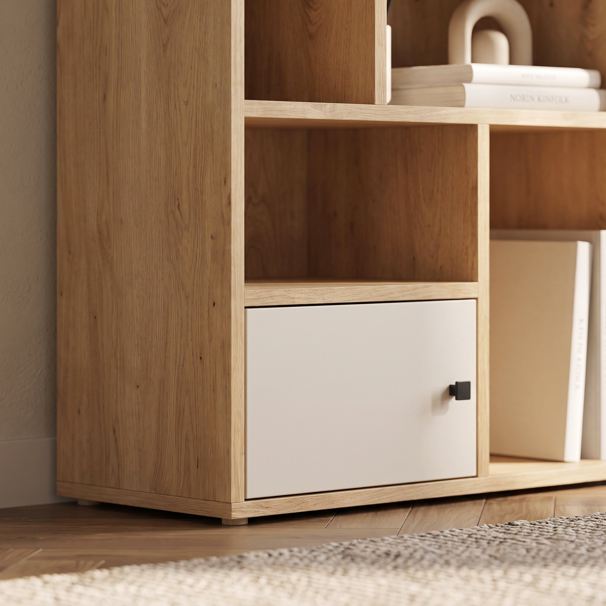 خزانة كتب بأرفف مفتوحة و3 أبواب من كورسيكا-hbxfurniture-office-bookcases-image-6