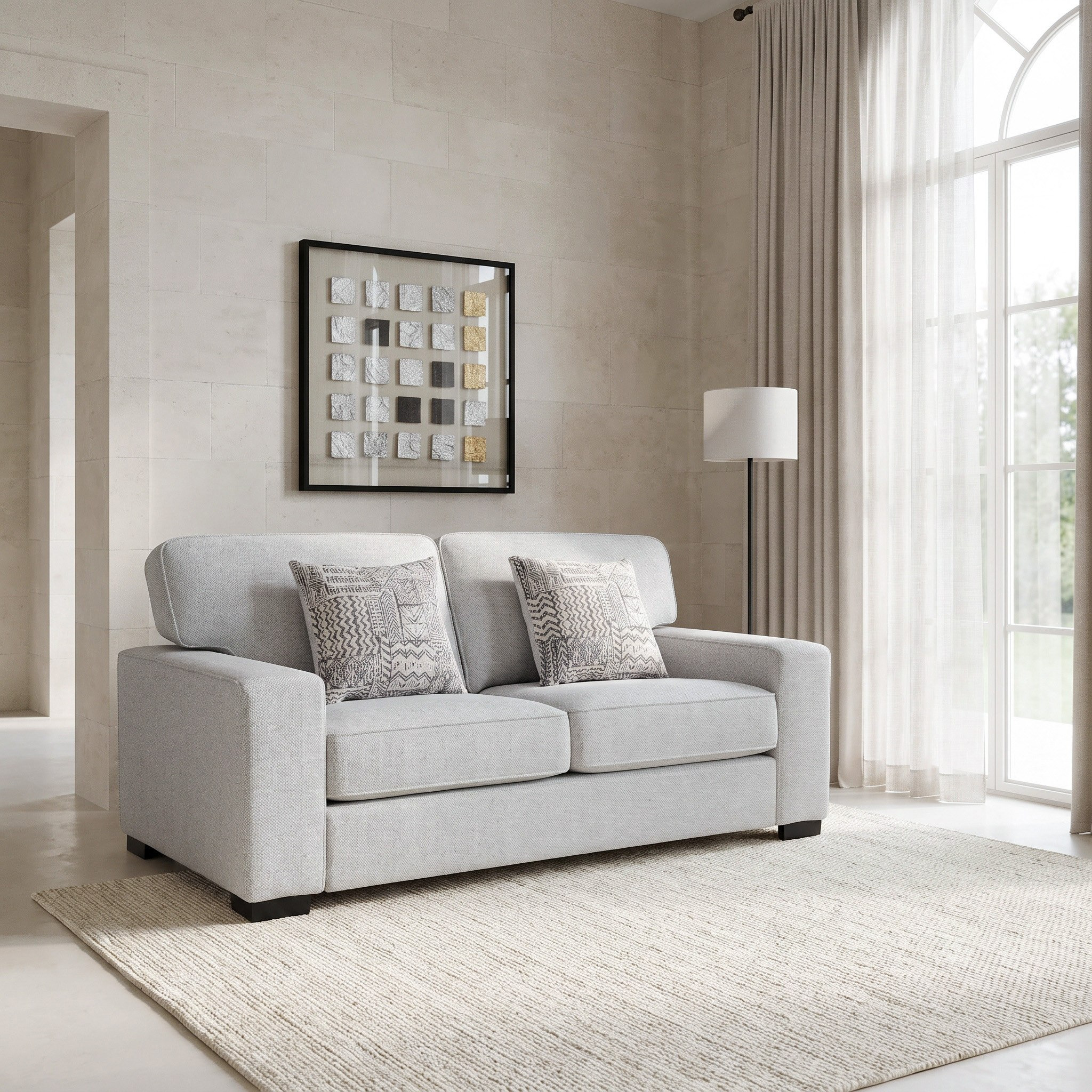 Cannes 2-Seater Fabric Sofa with 2 Cushions-hbxlivingroom-sofasandarmchairs-sofas-image-1