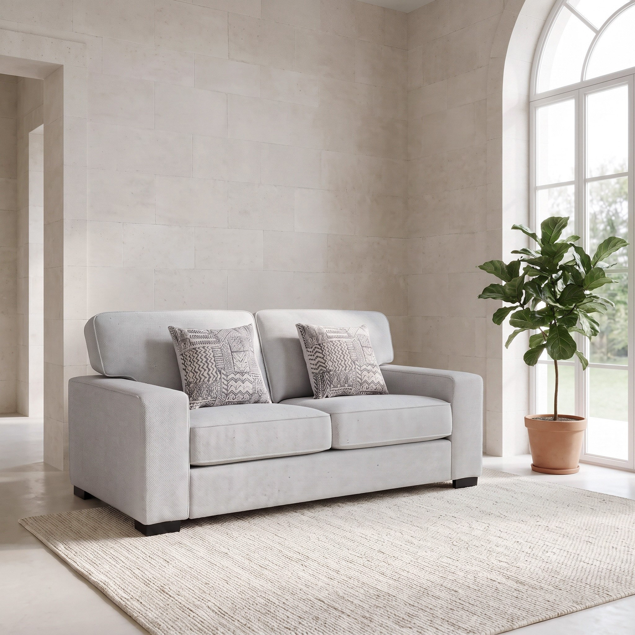 Cannes 2-Seater Fabric Sofa with 2 Cushions-hbxlivingroom-sofasandarmchairs-sofas-image-2