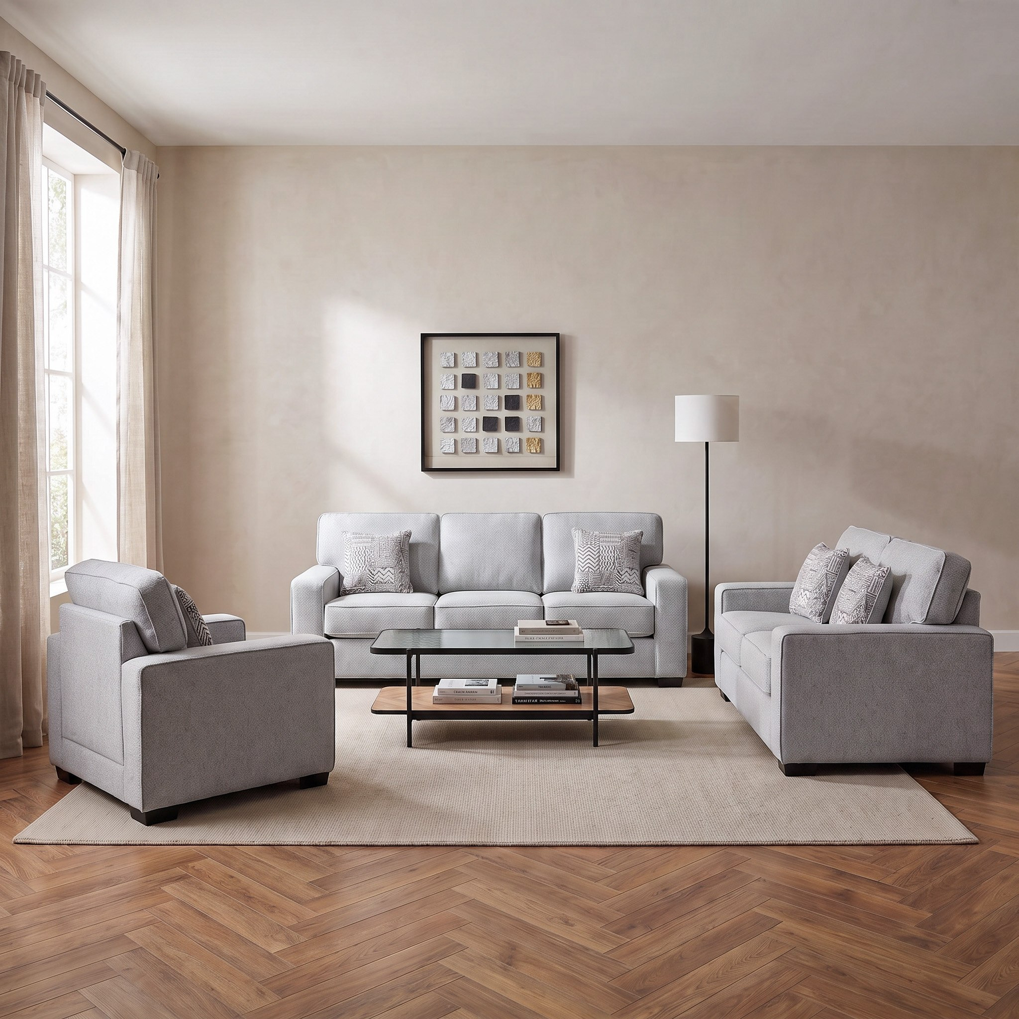 Cannes 2-Seater Fabric Sofa with 2 Cushions-hbxlivingroom-sofasandarmchairs-sofas-image-7