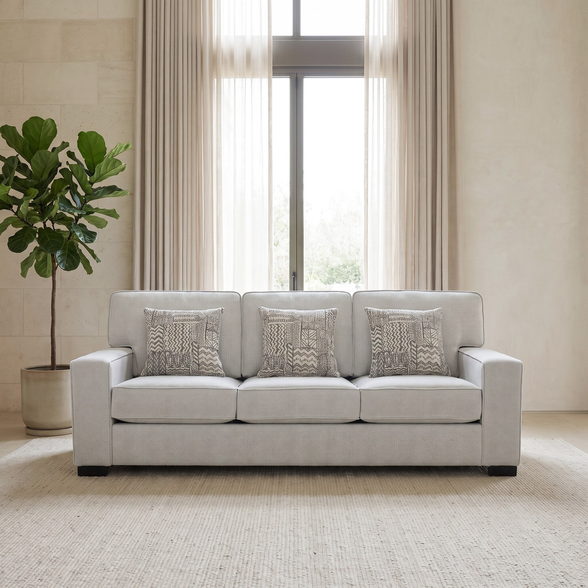 Cannes 3-Seater Fabric Sofa with 3 Cushions-hbxlivingroom-sofasandarmchairs-sofas-image-3