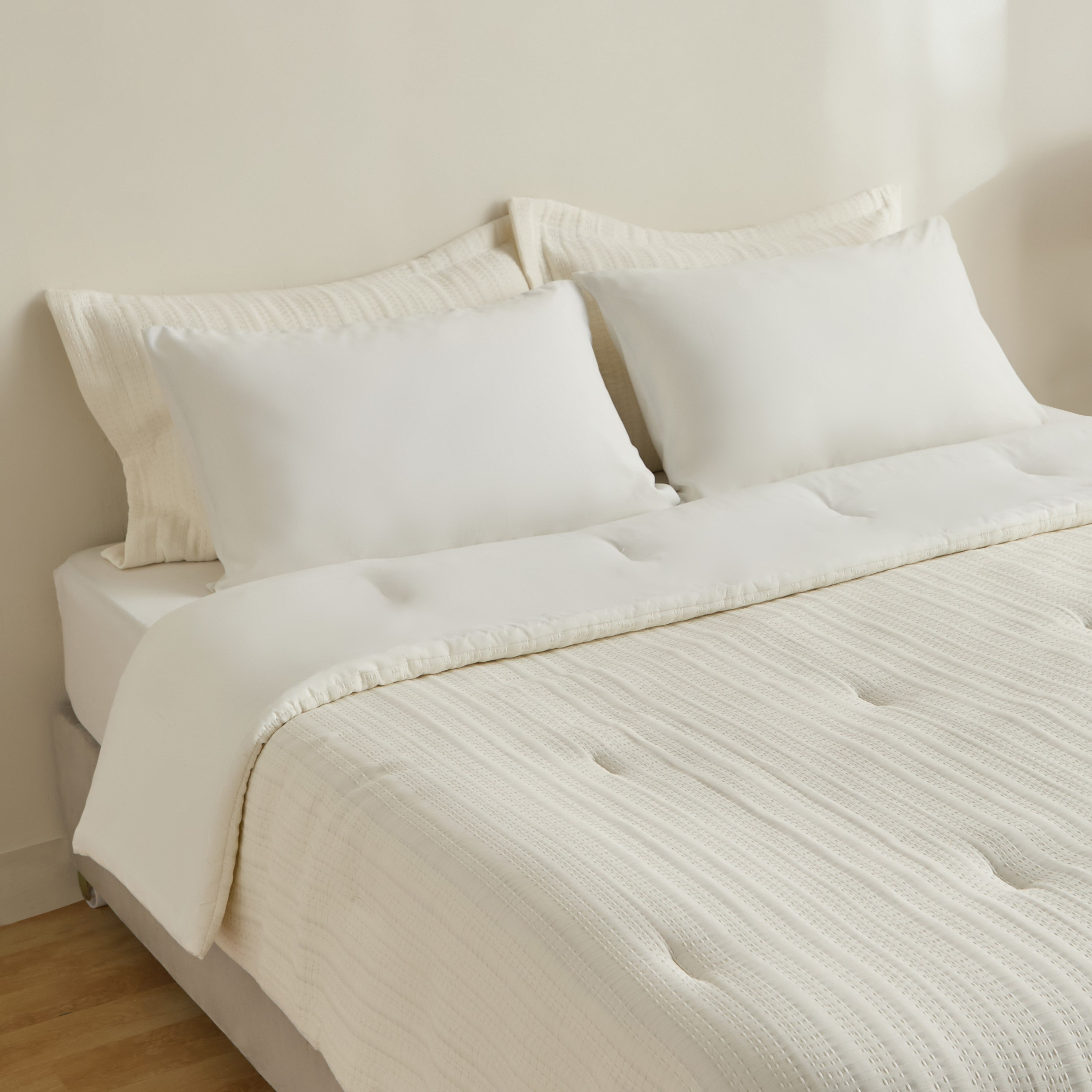 طقم لحاف كينج كريستال ويفي 6 قطع من وايت بليس - 220 × 240 سم-hbxhomeware-bedding-bedinabag-image-1