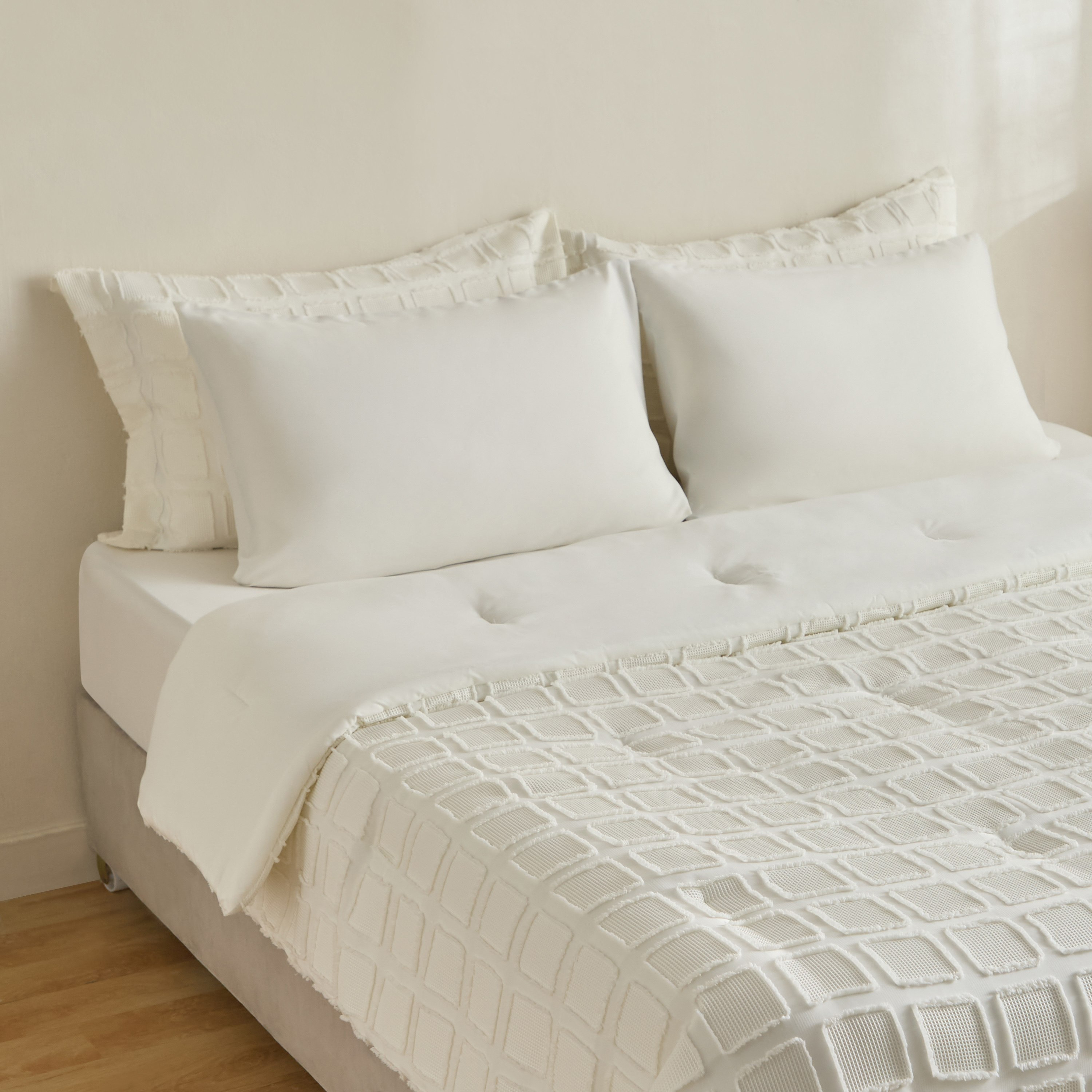 طقم لحاف كينج 6 قطع منقوشة من وايت بليس - 220x240 سم-hbxhomeware-bedding-bedinabag-image-1