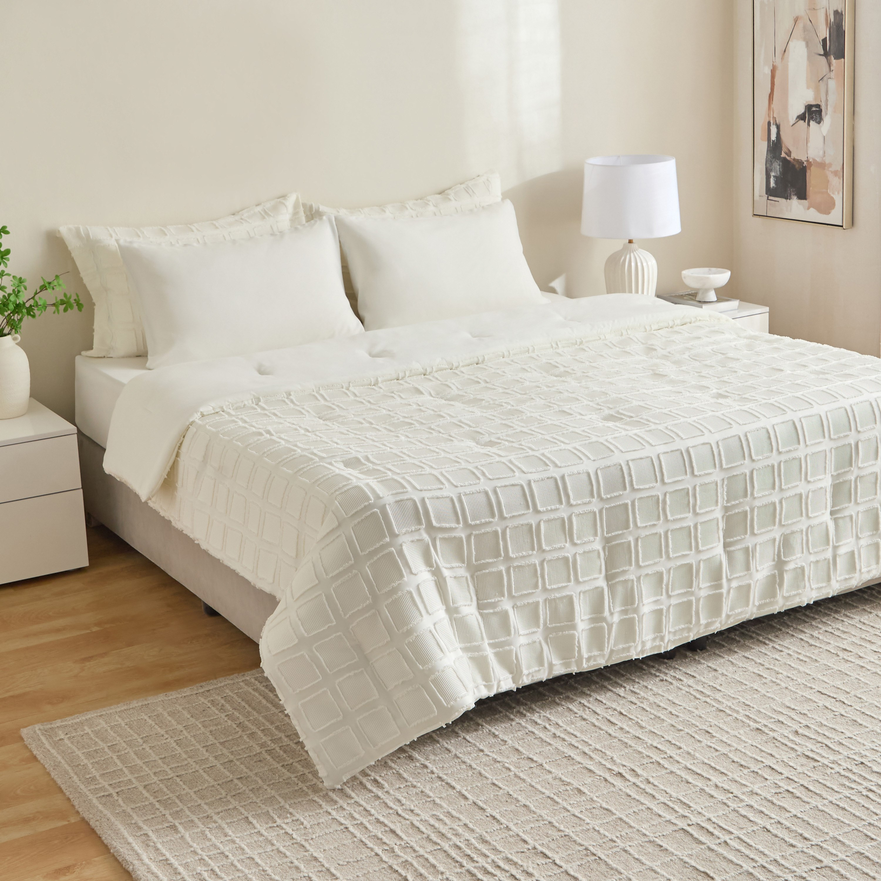 طقم لحاف كينج 6 قطع منقوشة من وايت بليس - 220x240 سم-hbxhomeware-bedding-bedinabag-image-9